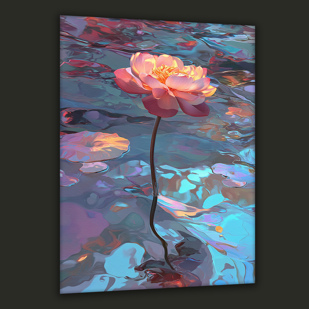 Korean Lotus of Tranquility Canvas Art