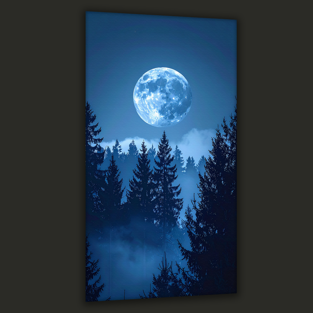 Echo of the Moonlit Forest (Portrait Canvas Edition)