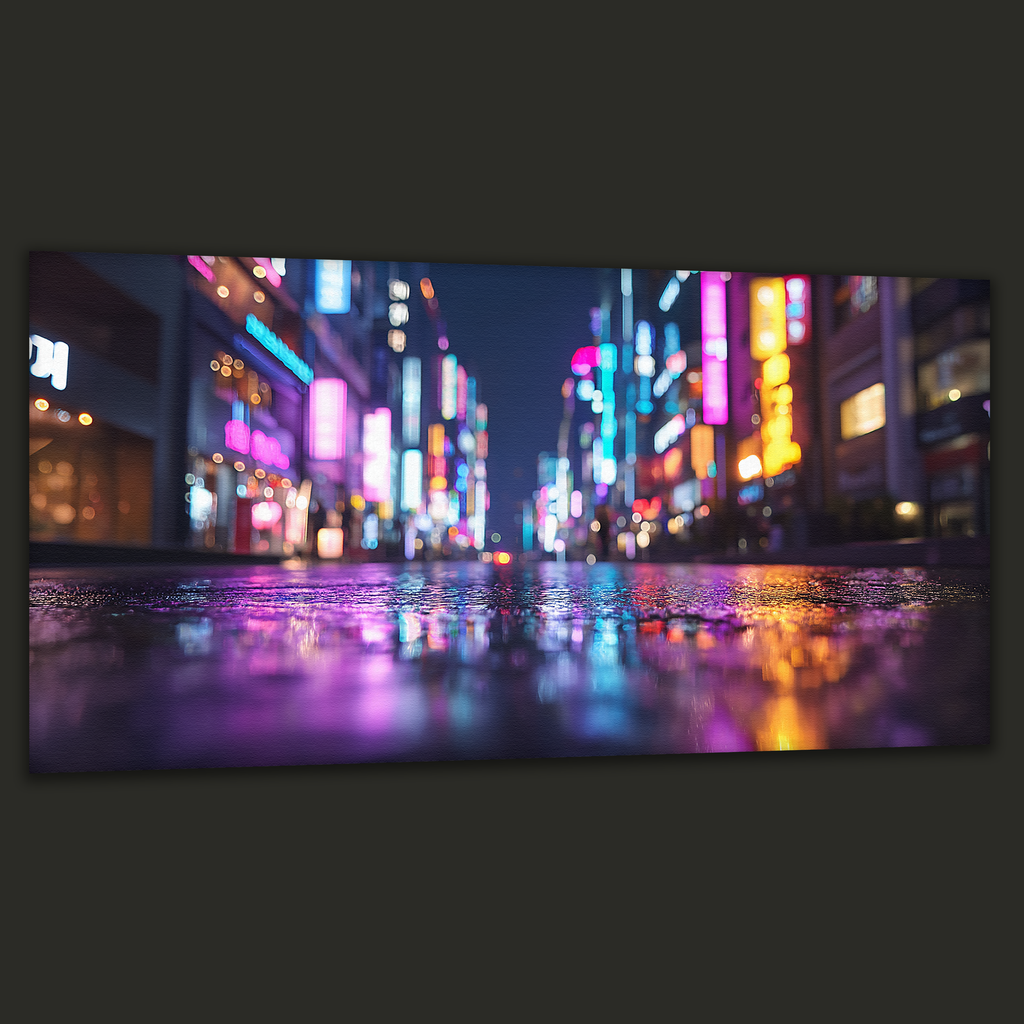 Neon Nights of Seoul (Landscape Canvas Edition)