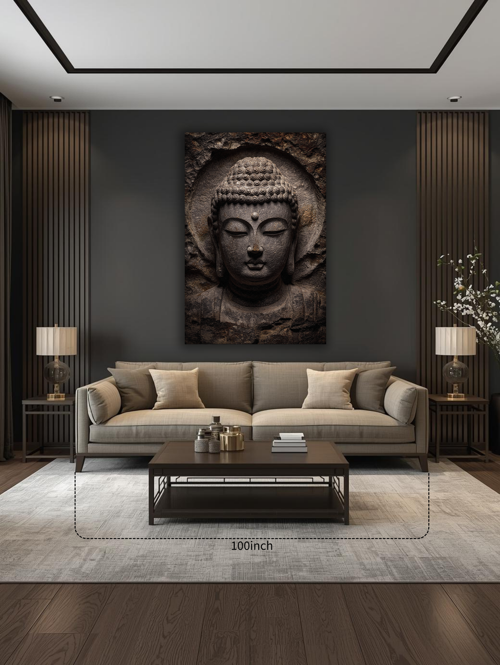 Korean Stone Buddha of Gyeongju Canvas Art
