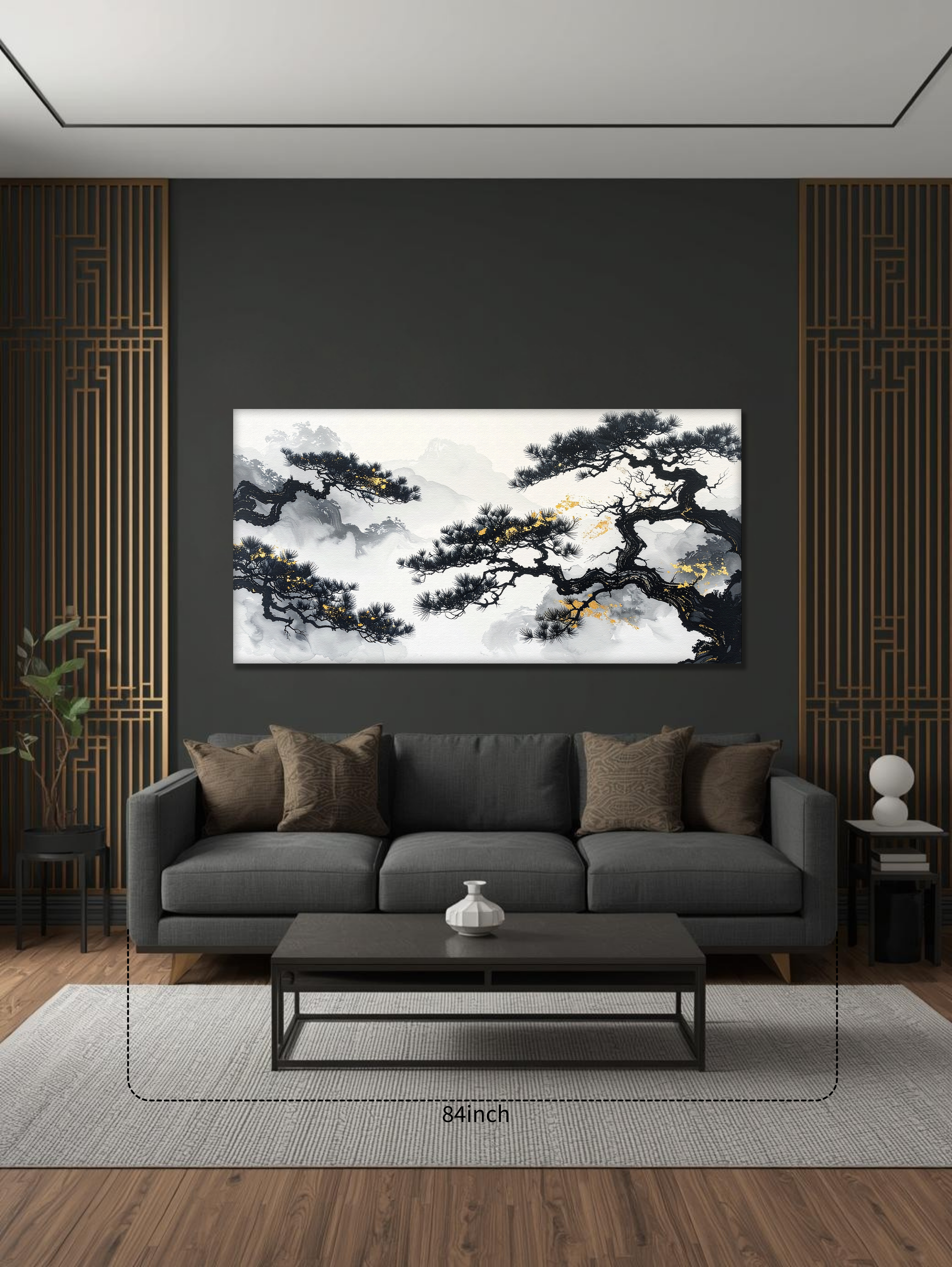Golden Pines of Tranquility (Landscape Canvas Edition)