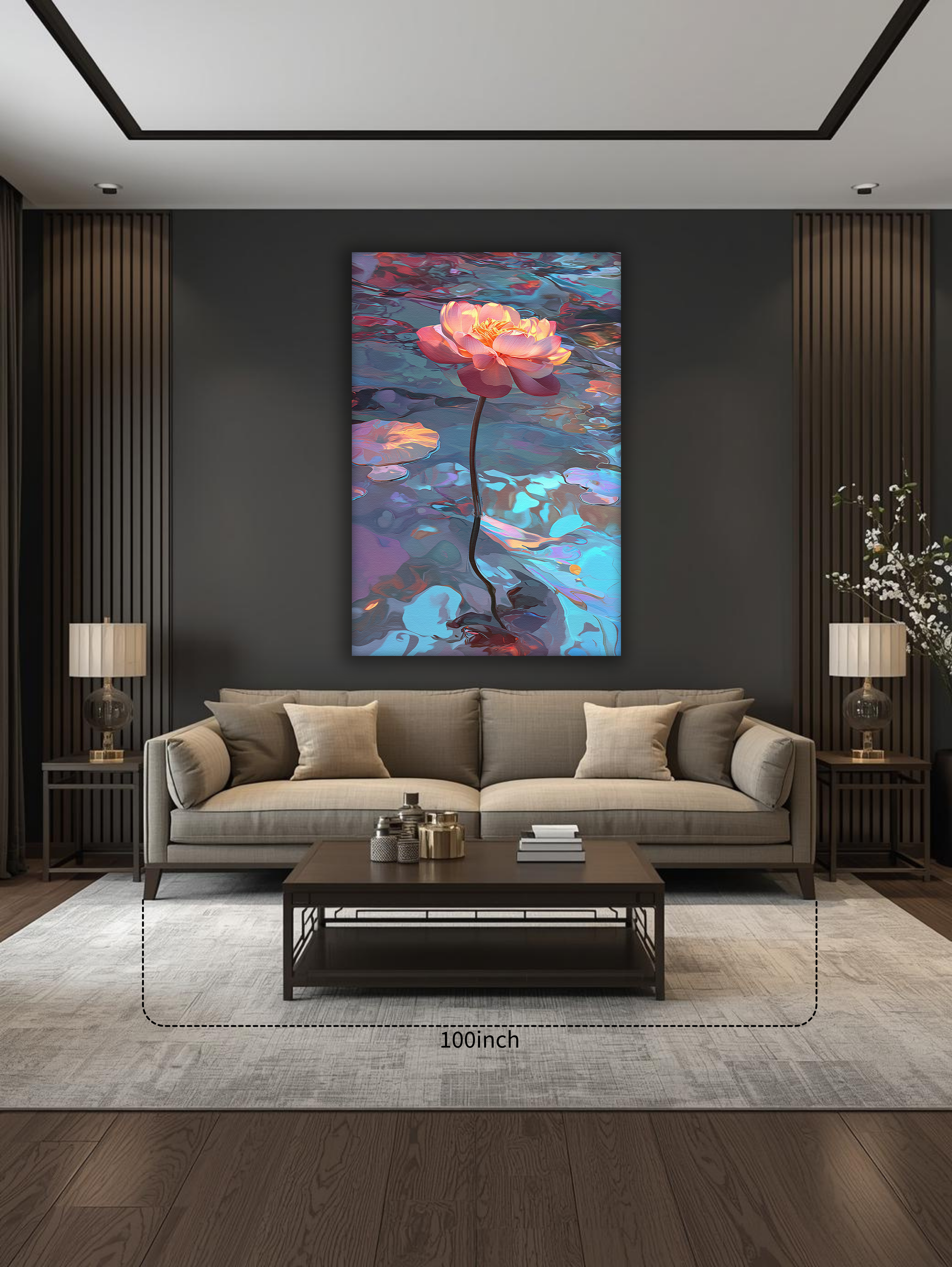Korean Lotus of Tranquility Canvas Art