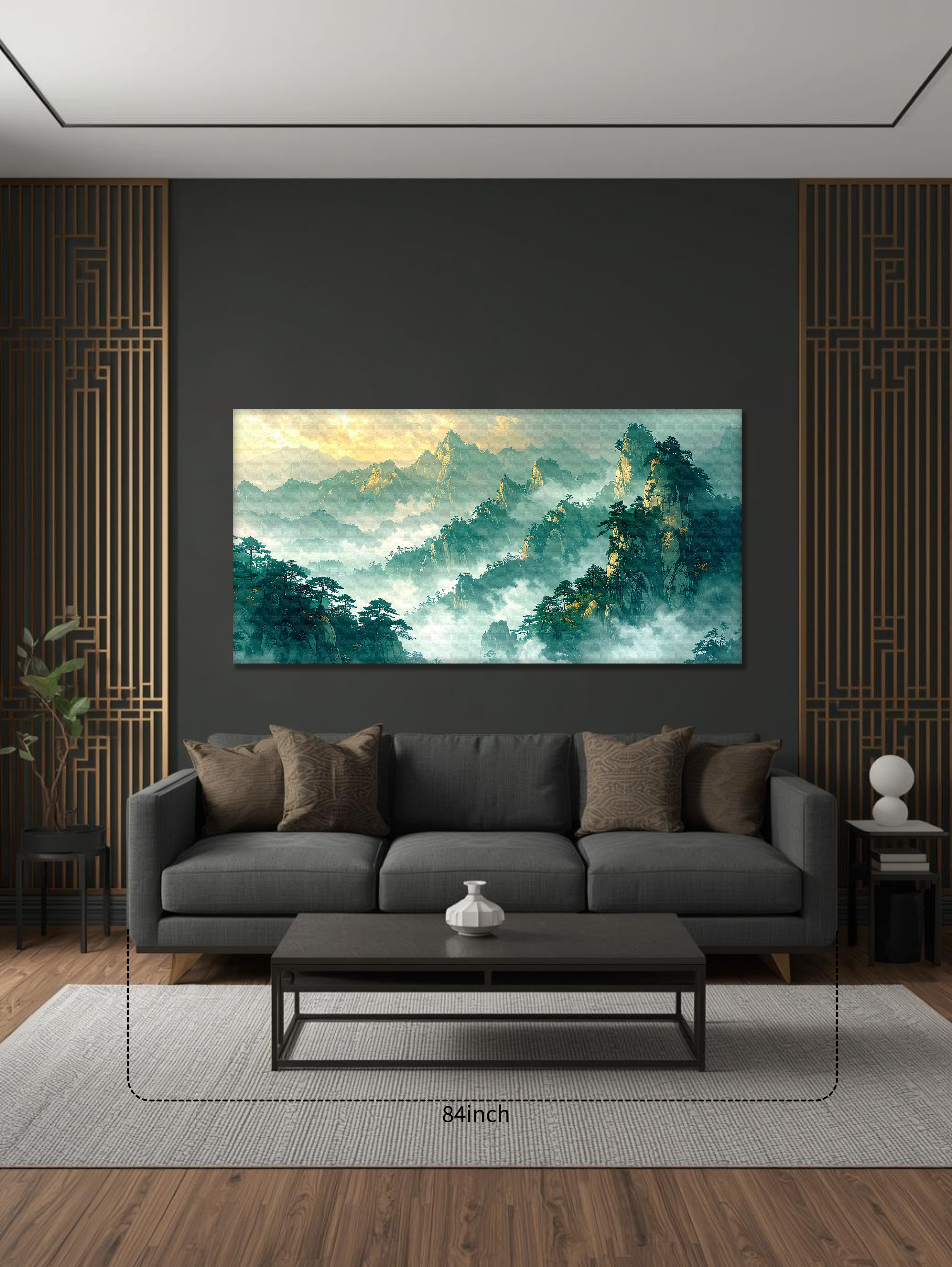 Morning Mist over Korean Mountains (Landscape Canvas Edition)