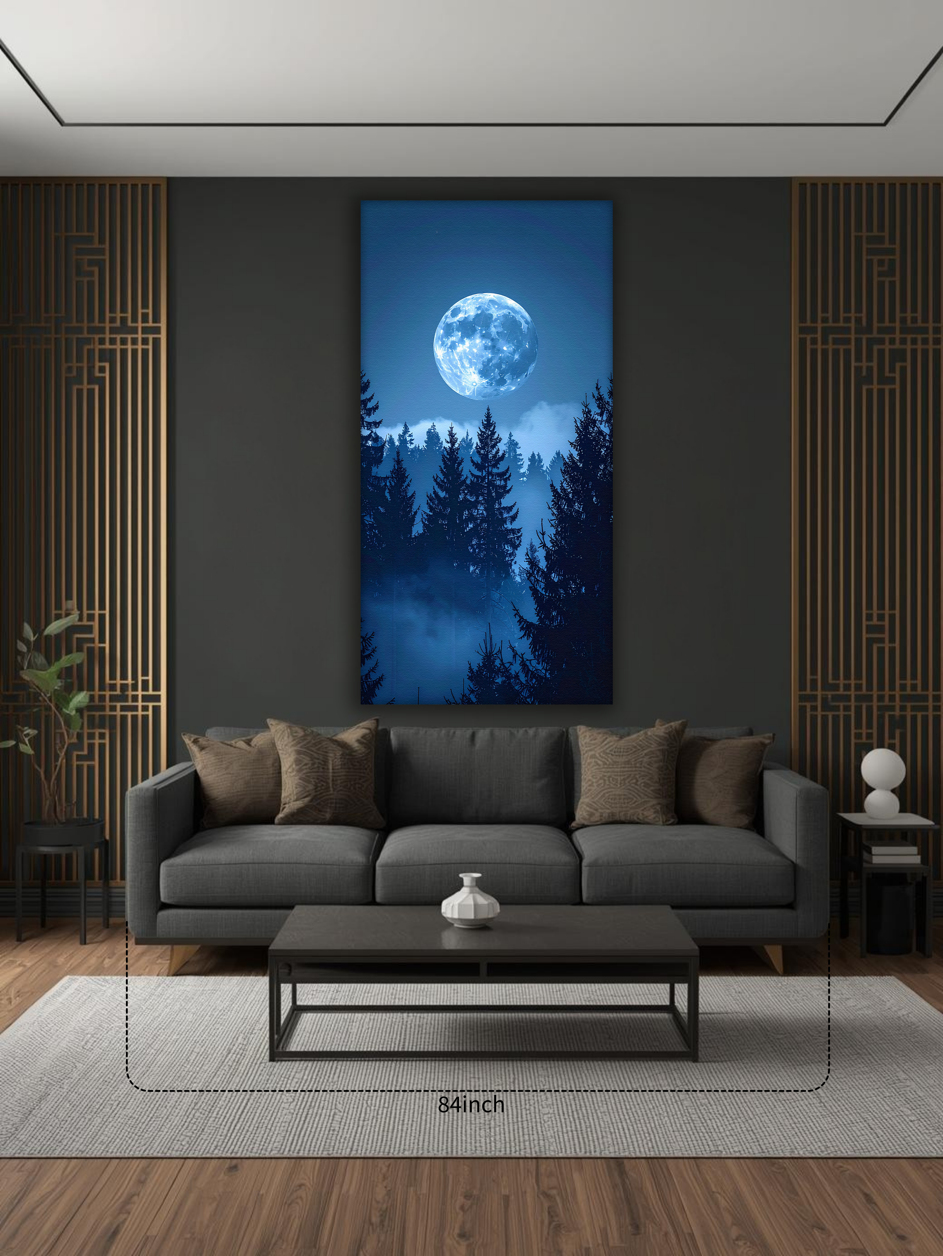 Echo of the Moonlit Forest (Portrait Canvas Edition)