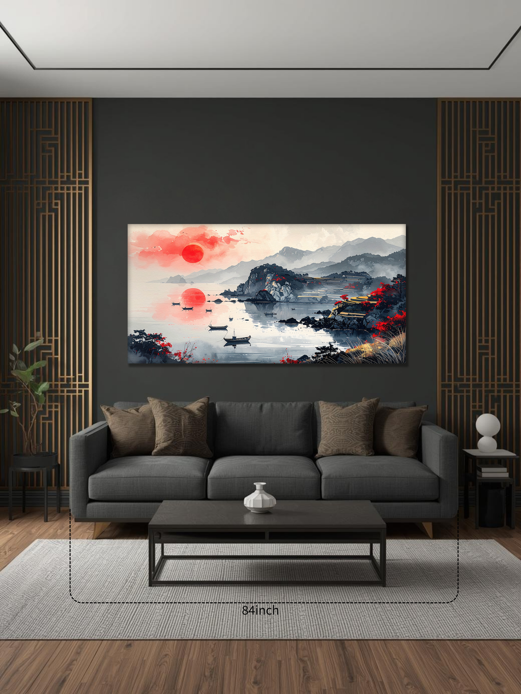 Rising Sun over Tranquil Shores (Landscape Canvas Edition)