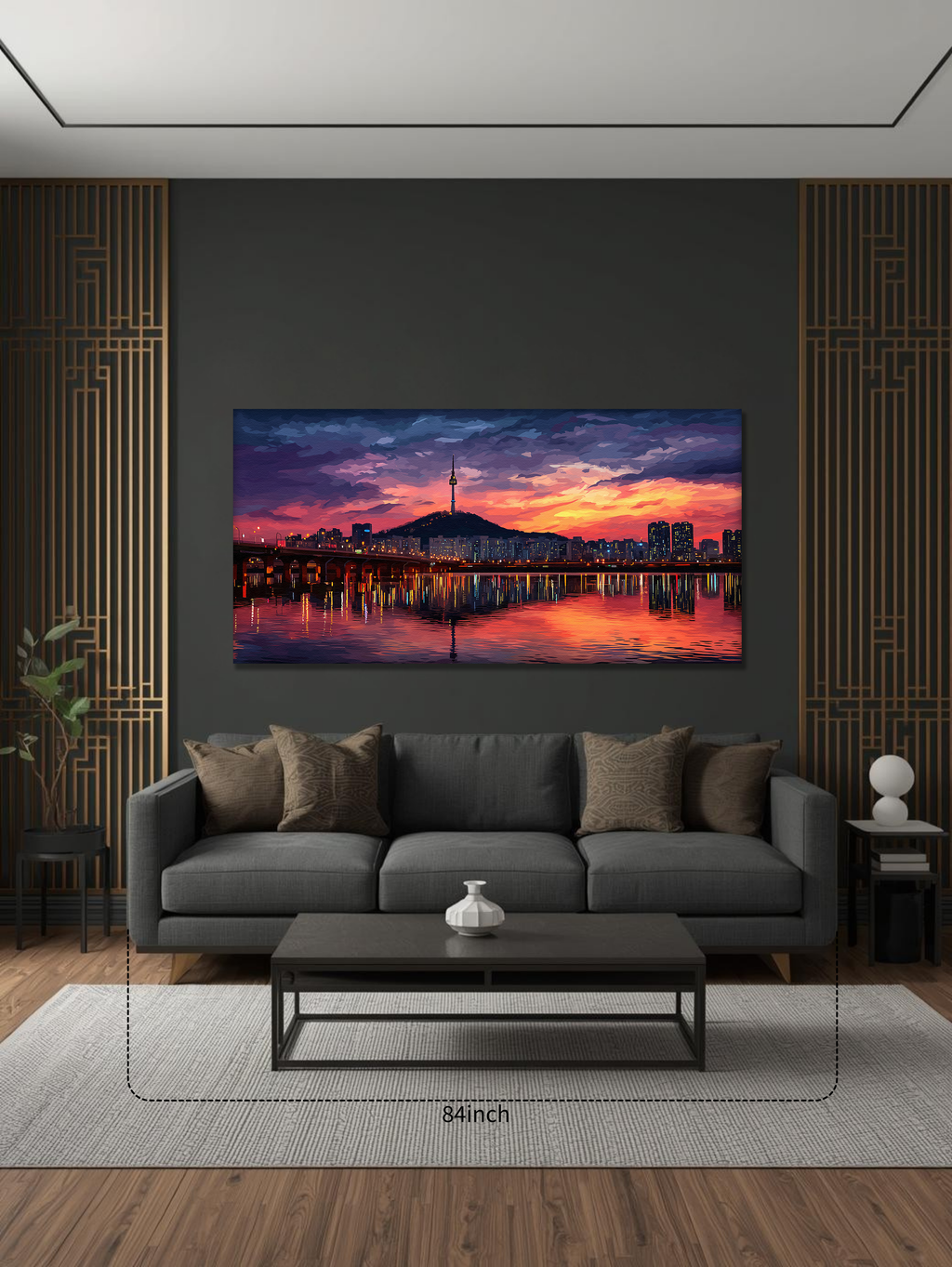 Seoul Sunset Over Han River (Landscape Canvas Edition)