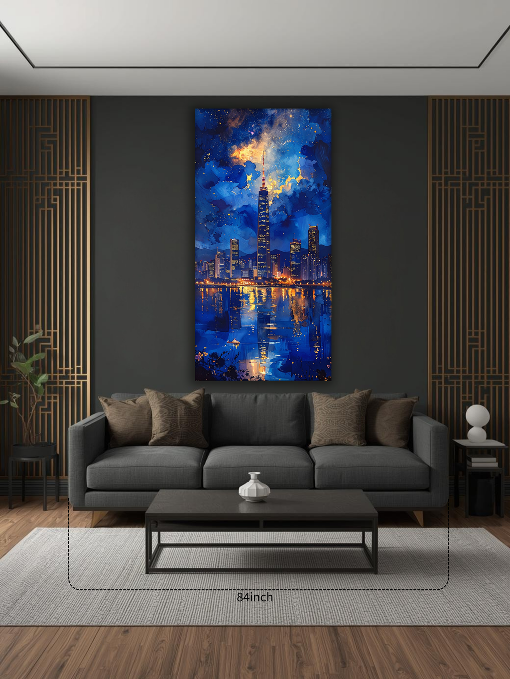 Seoul Tower under Starry Twilight (Portrait Canvas Edition)