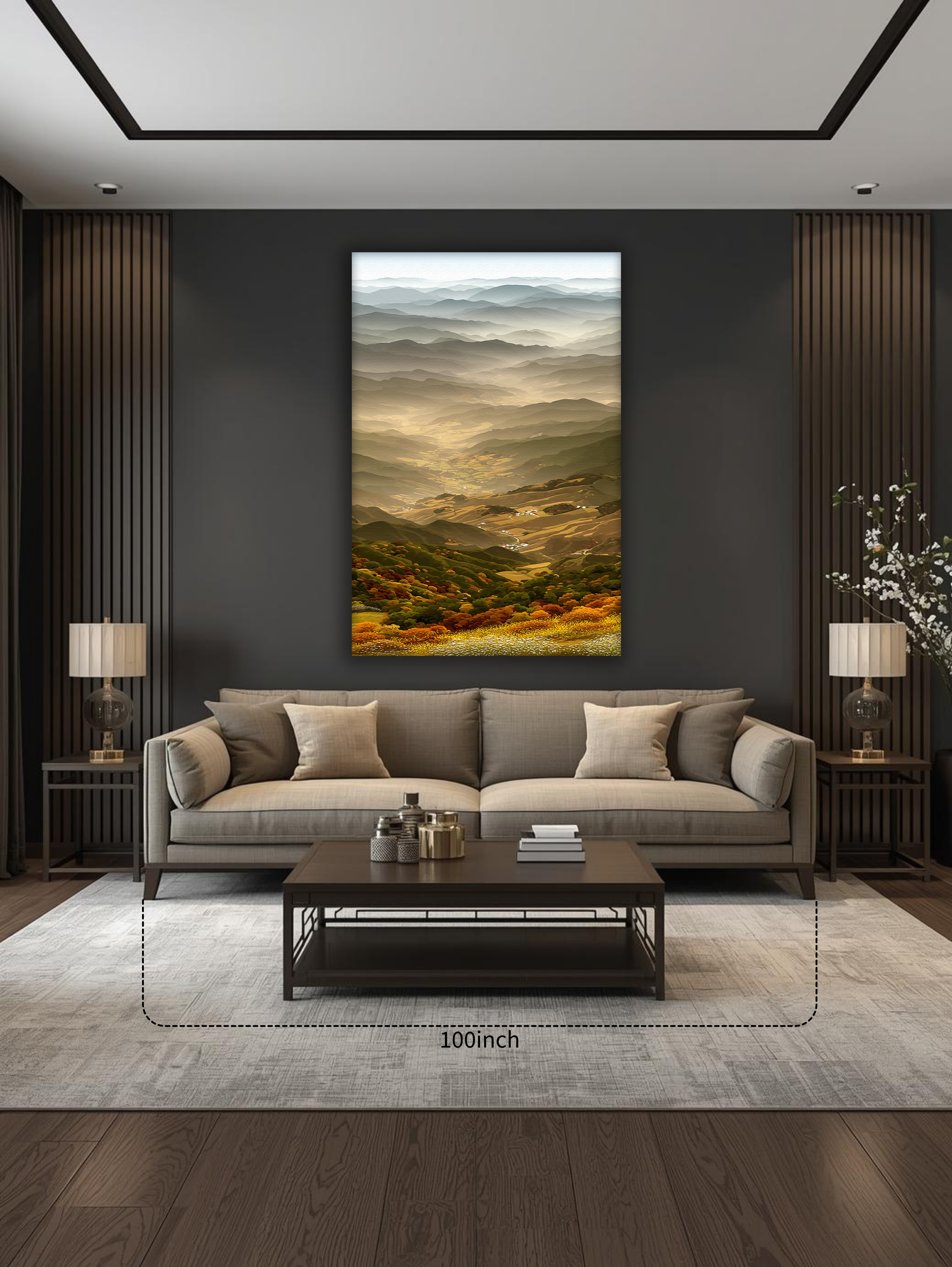Korean Autumn Valley Canvas Art