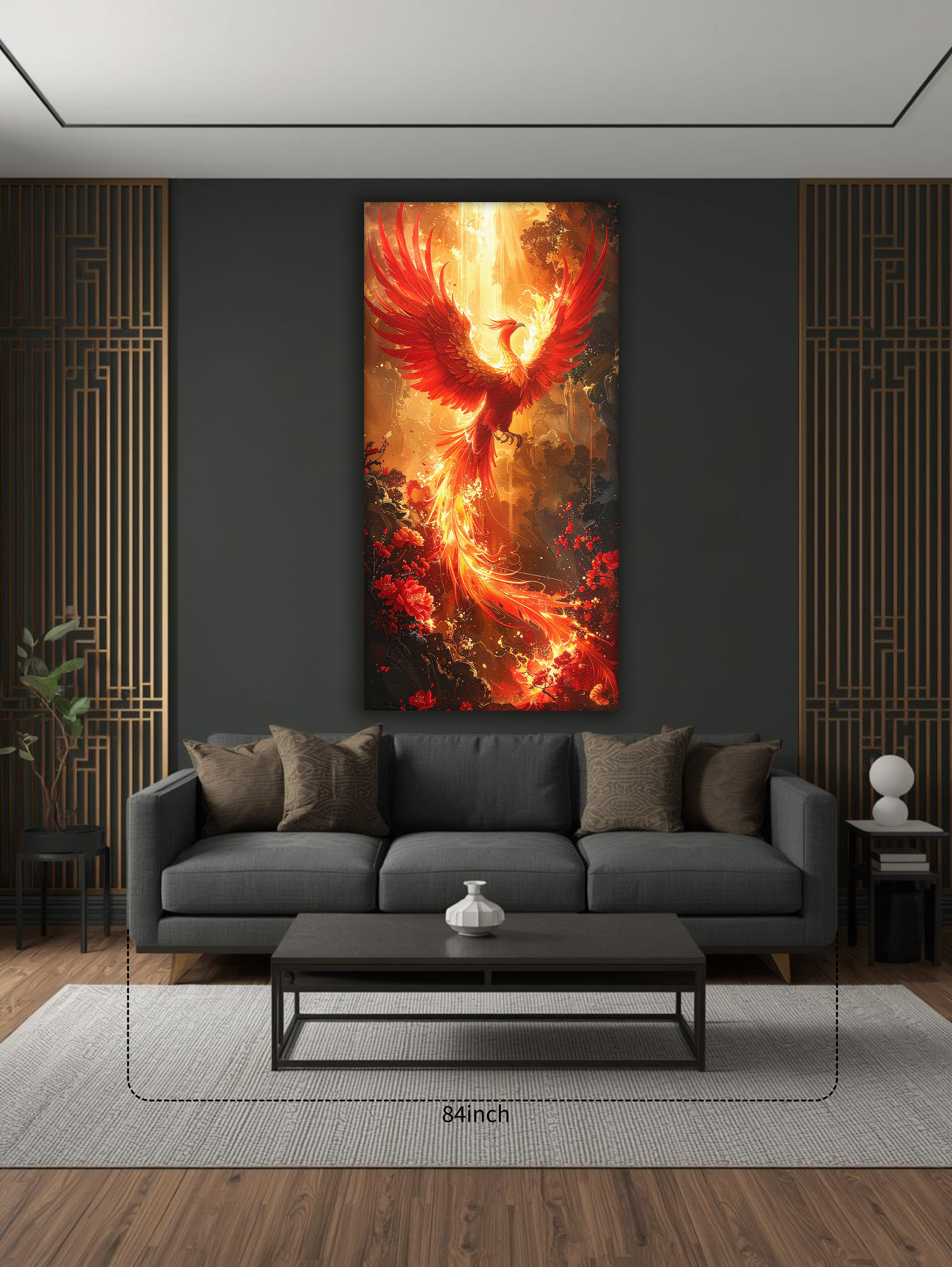 Flame of the Phoenix Rebirth (Portrait Canvas Edition)