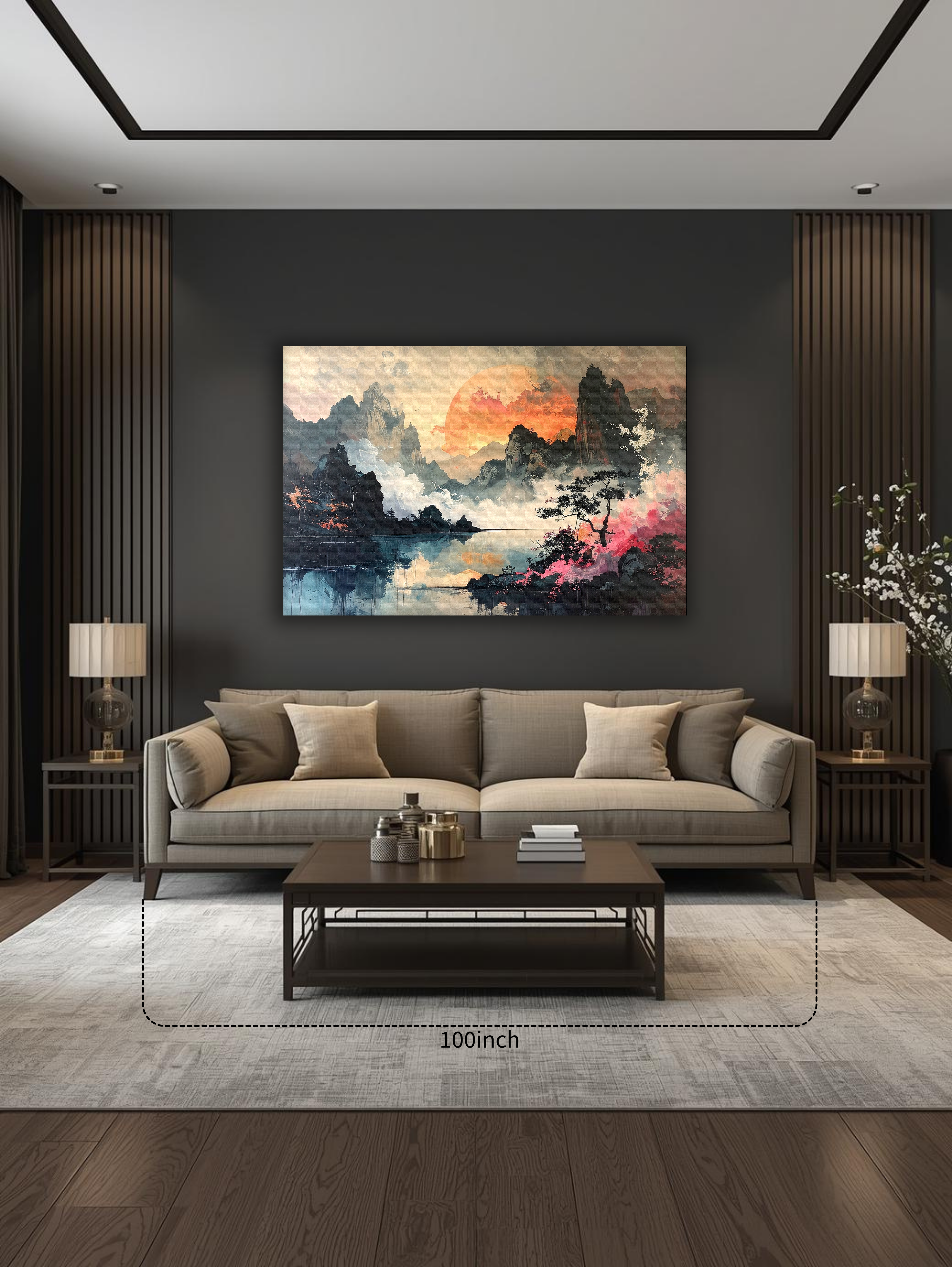 Whispering Dawn over Korean Mountains – Korean Landscape Canvas Art