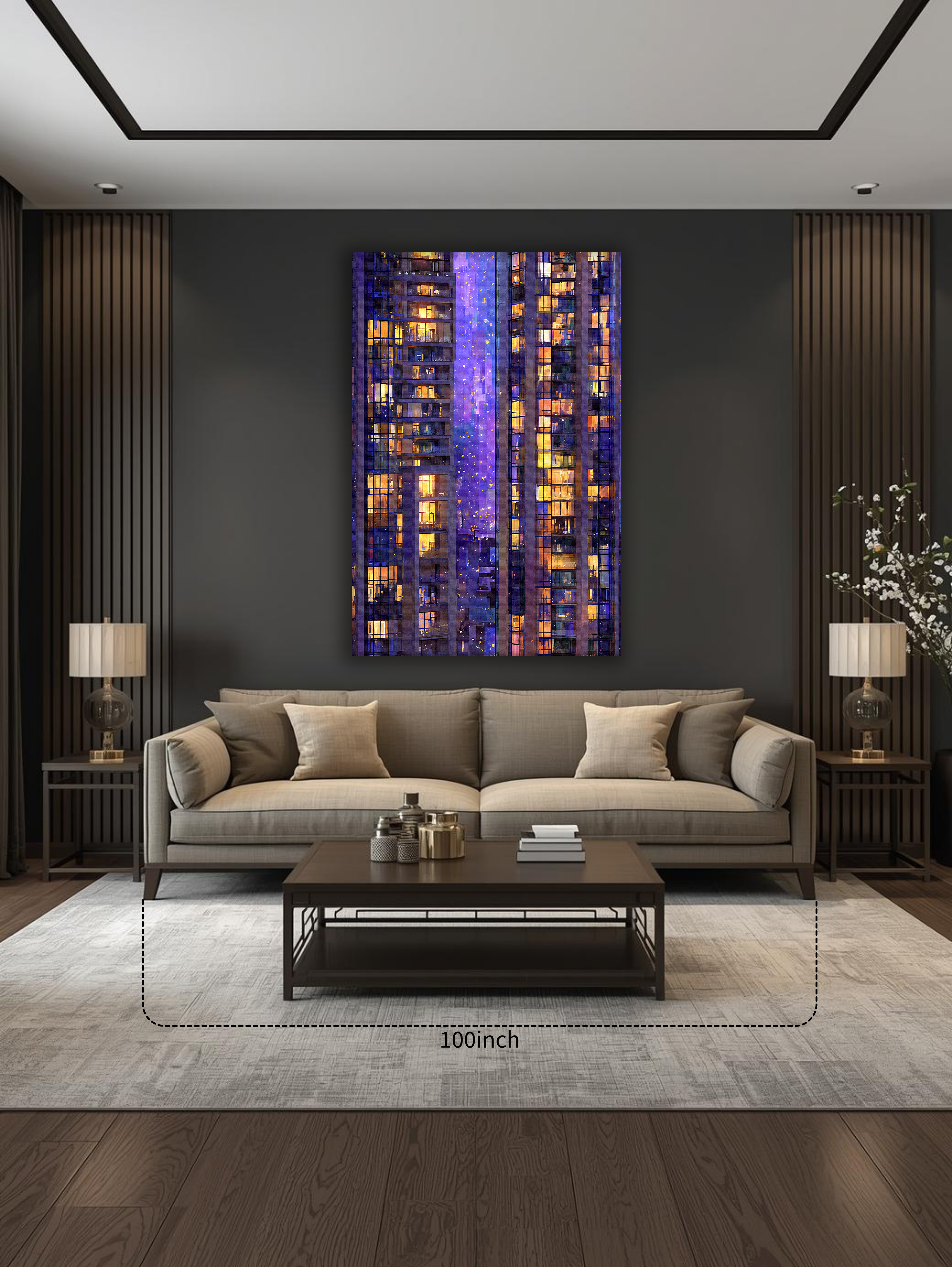 Korean City Lights Canvas Art