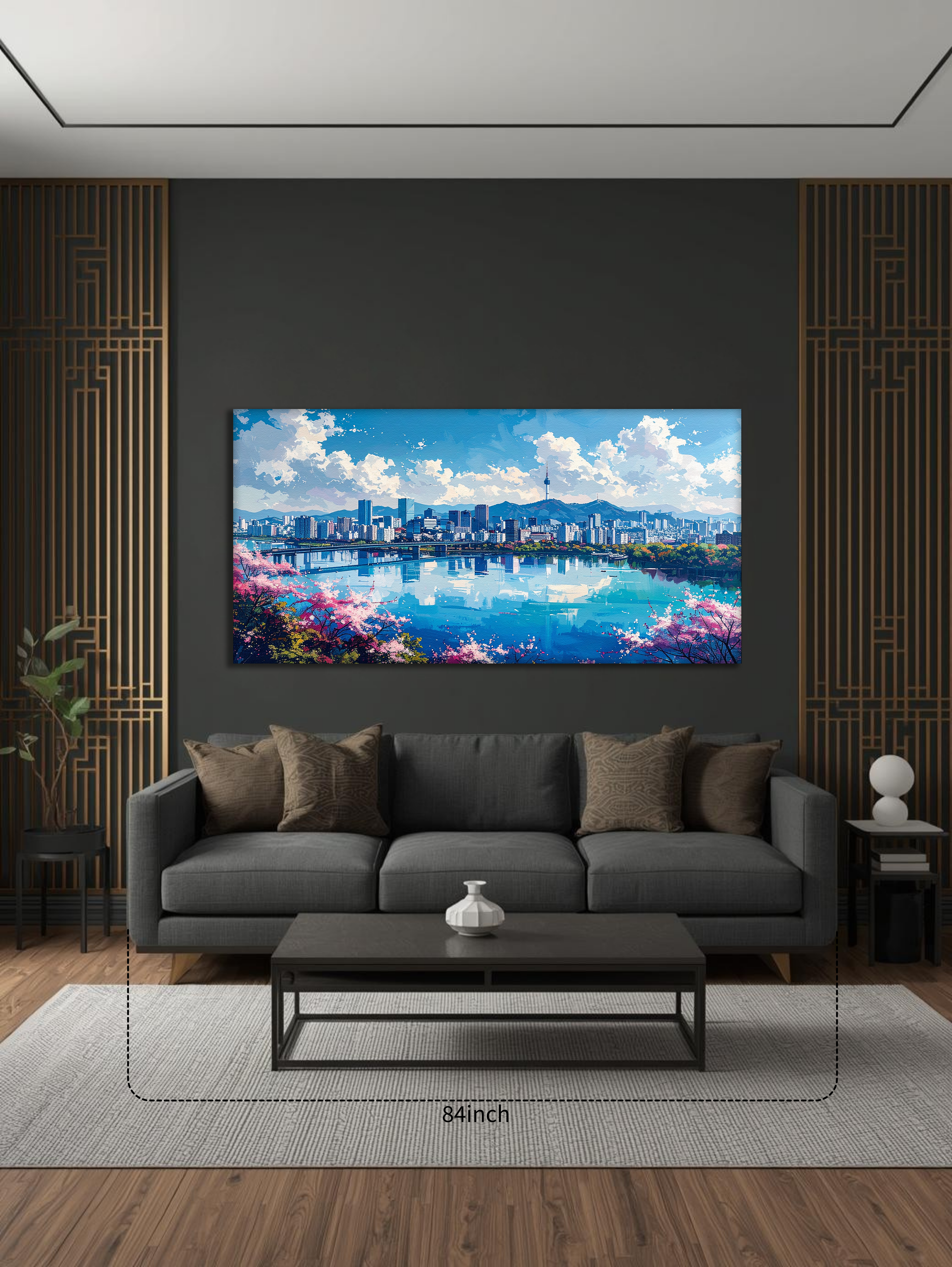 Seoul Reflections in Spring (Landscape Canvas Edition)