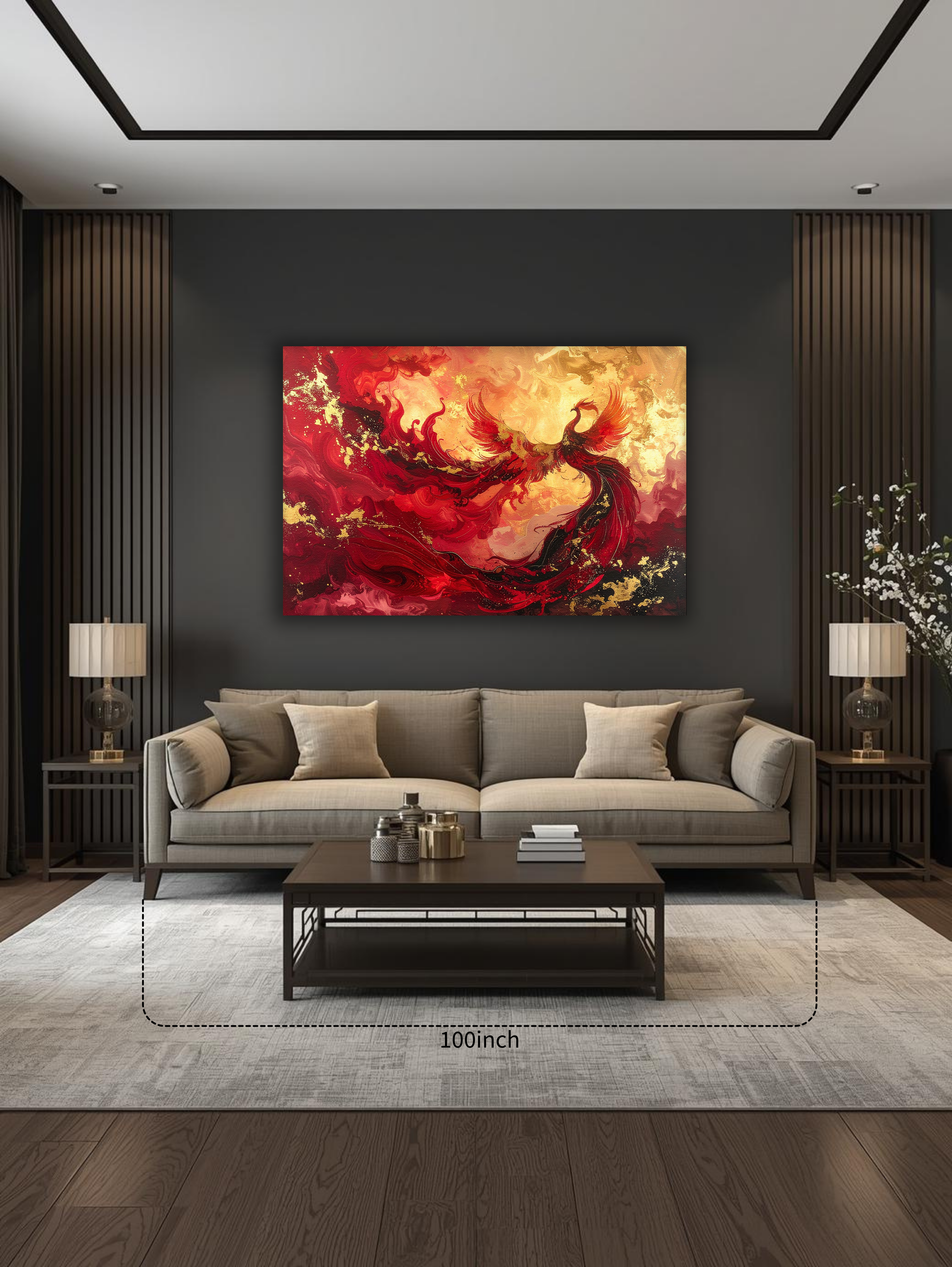 Rebirth of the Phoenix – Korean Mythology Canvas Art