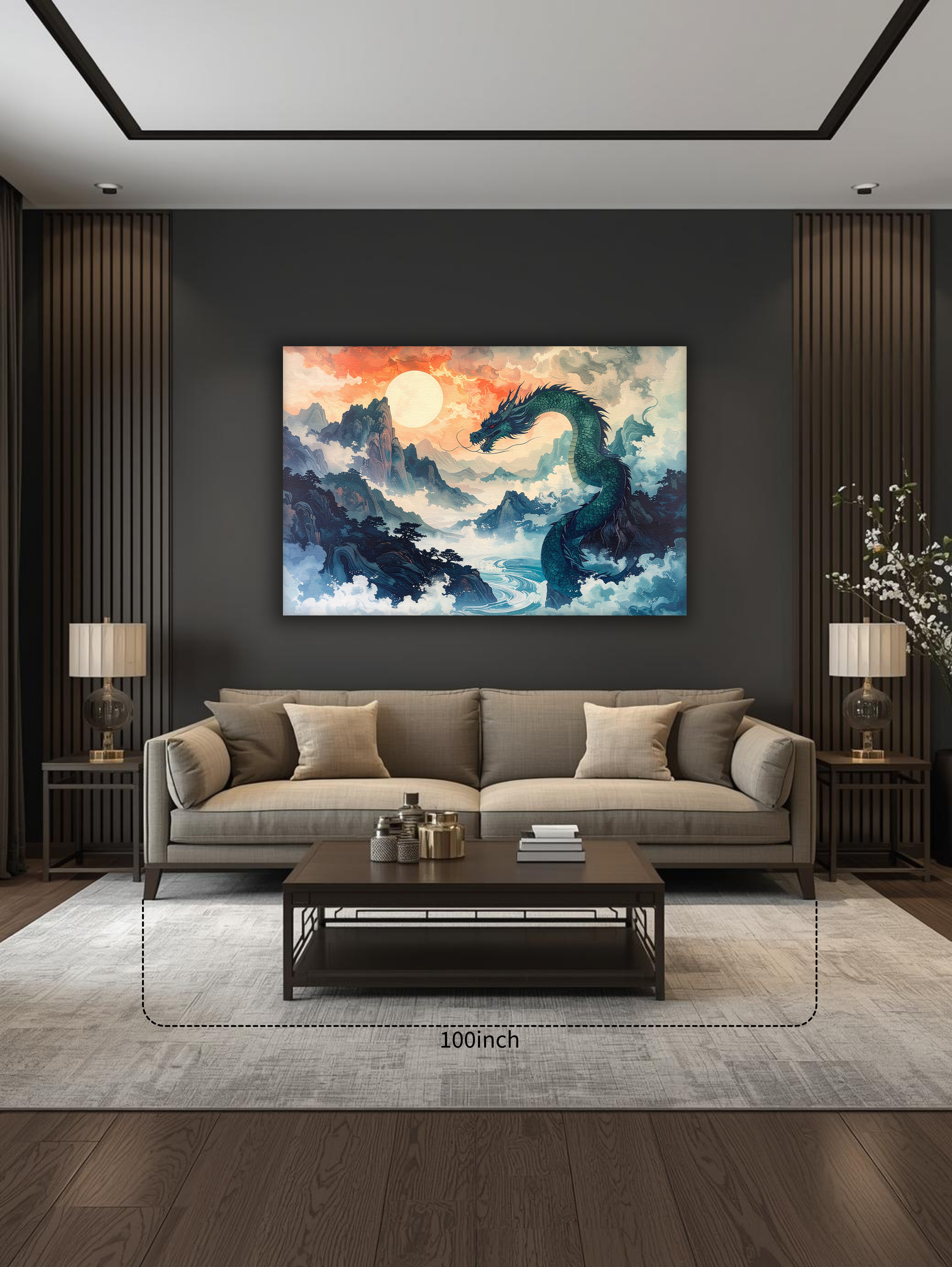 Rise of the Azure Dragon – Korean Mythology Canvas Art