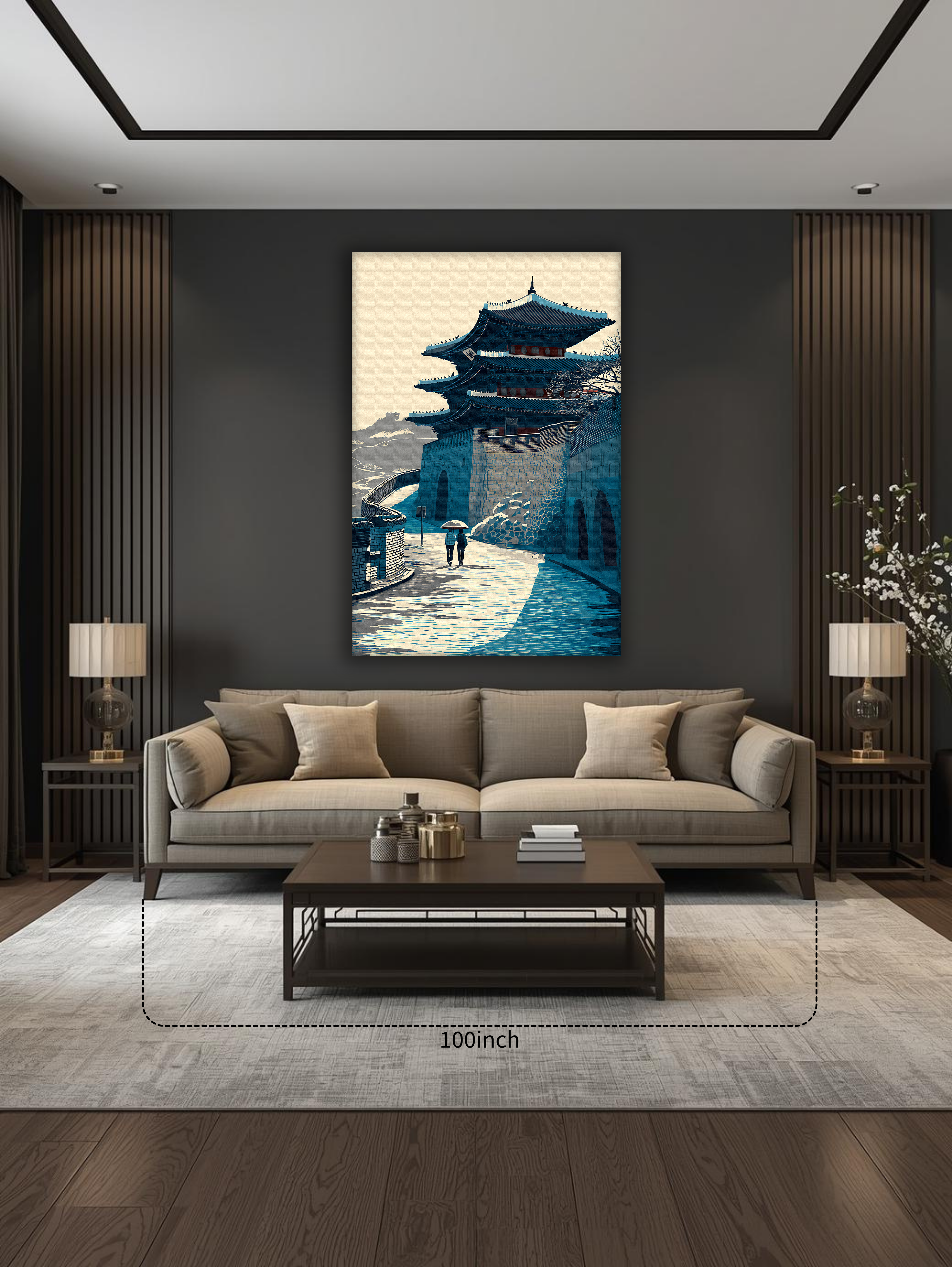 Korean Fortress Gate of Suwon Canvas Art