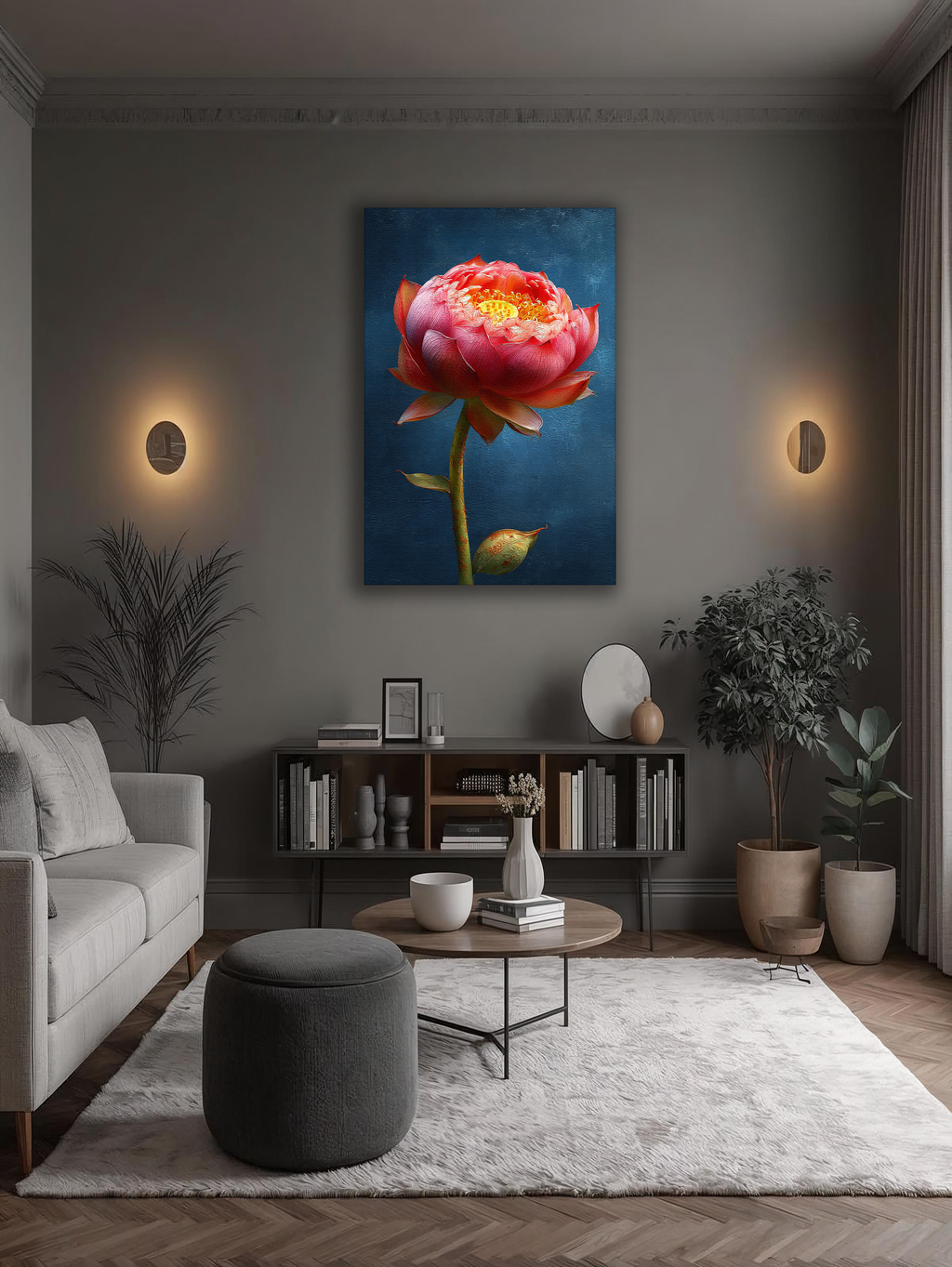 Korean Lotus of Enlightenment Canvas Art