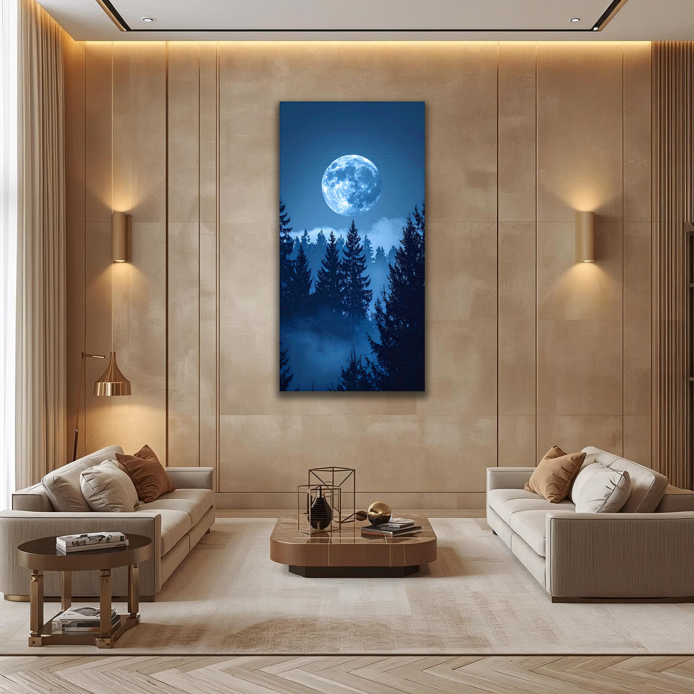 Echo of the Moonlit Forest (Portrait Canvas Edition)