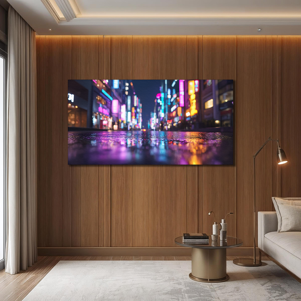 Neon Nights of Seoul (Landscape Canvas Edition)
