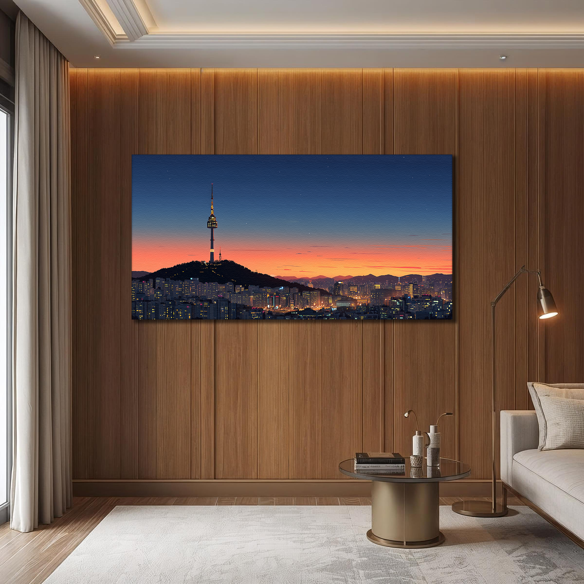 Sunset Over Namsan (Landscape Canvas Edition)