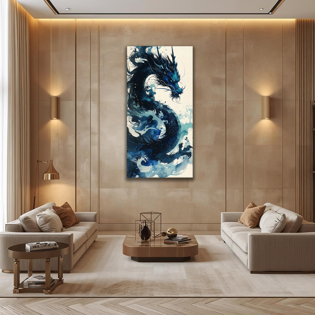 Azure Dragon of the Eastern Sea (Portrait Canvas Edition)