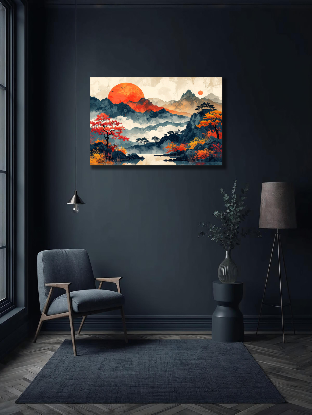 Eternal Dawn over Korean Peaks – Korean Mountain Landscape Canvas Art