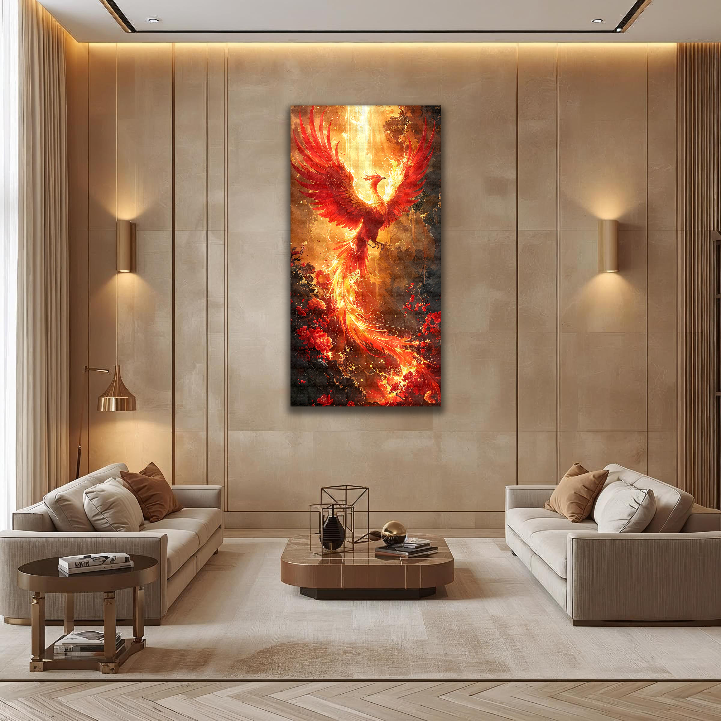 Flame of the Phoenix Rebirth (Portrait Canvas Edition)