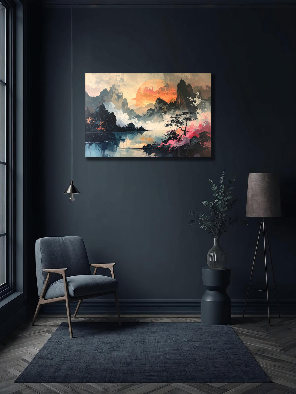 Whispering Dawn over Korean Mountains – Korean Landscape Canvas Art