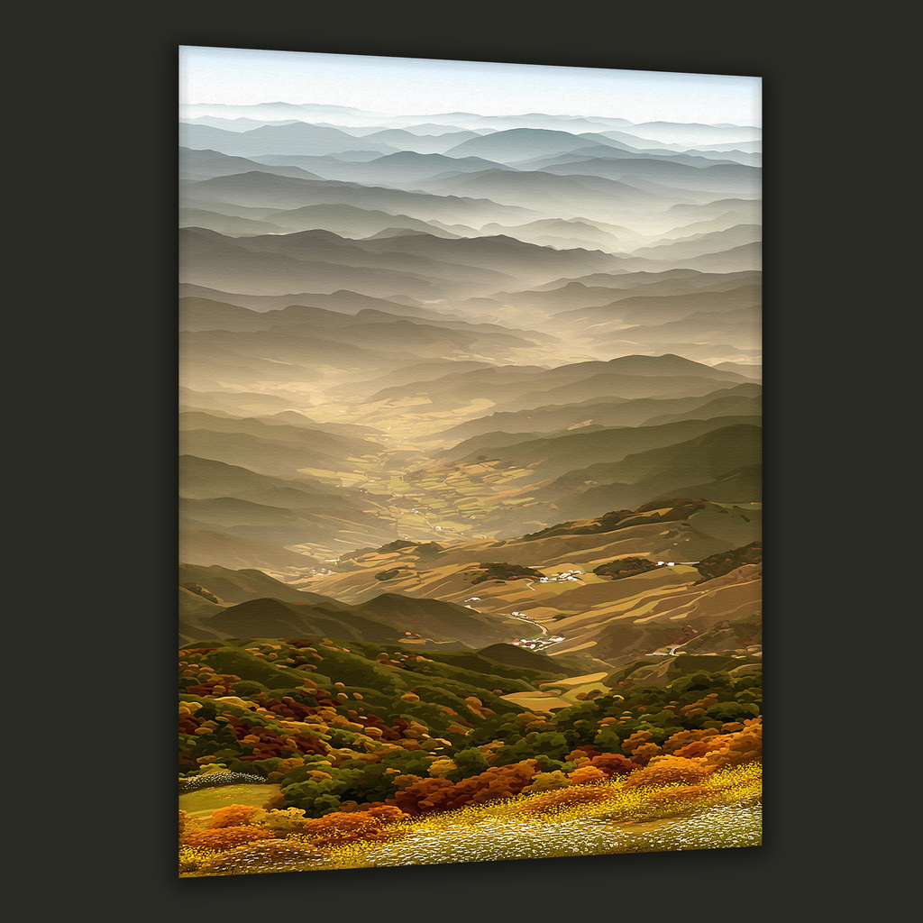 Korean Autumn Valley Canvas Art