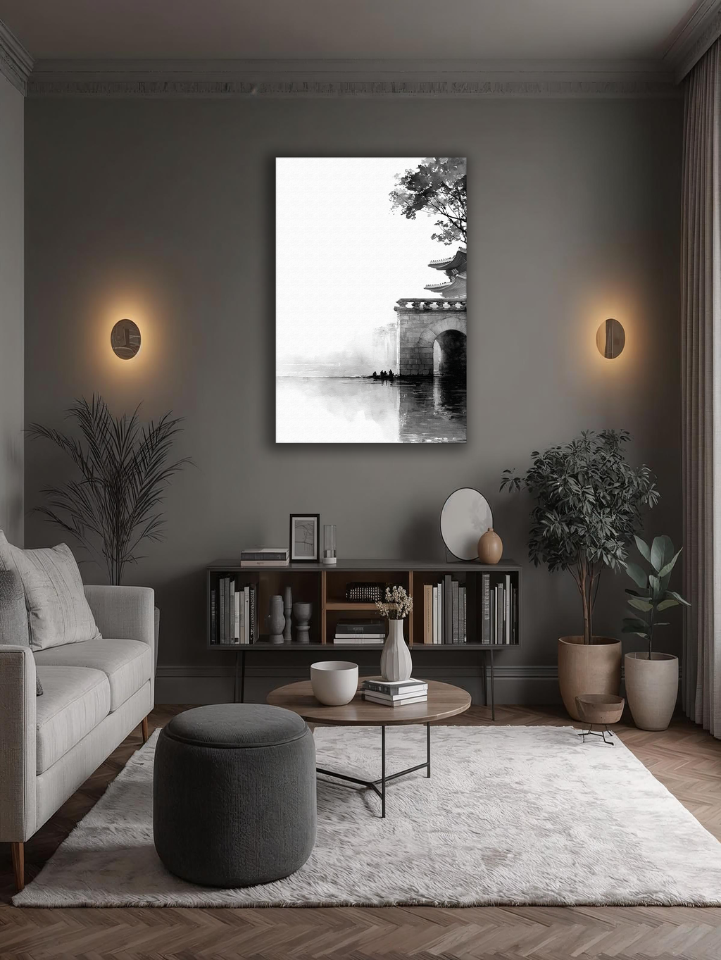 Korean Heritage Gate of Reflection Canvas Art