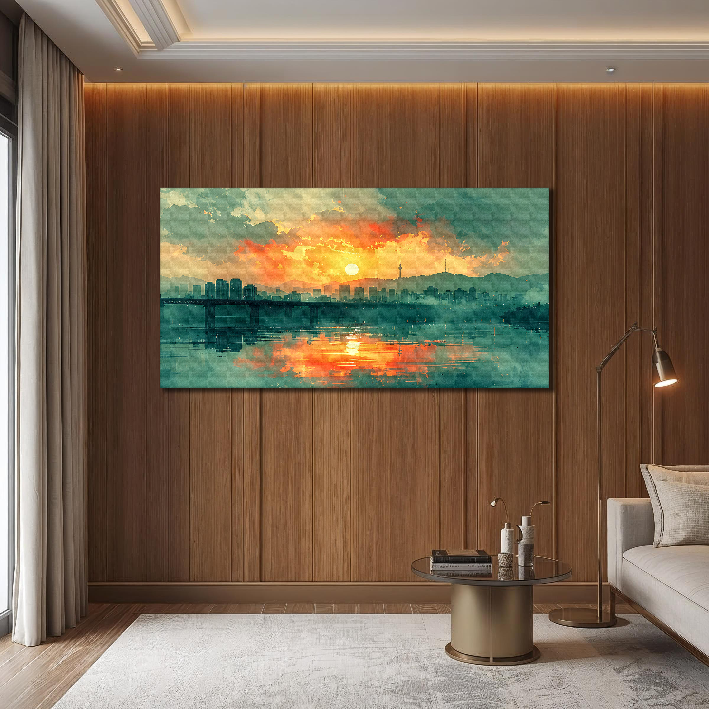 Seoul at Dusk (Landscape Canvas Edition)