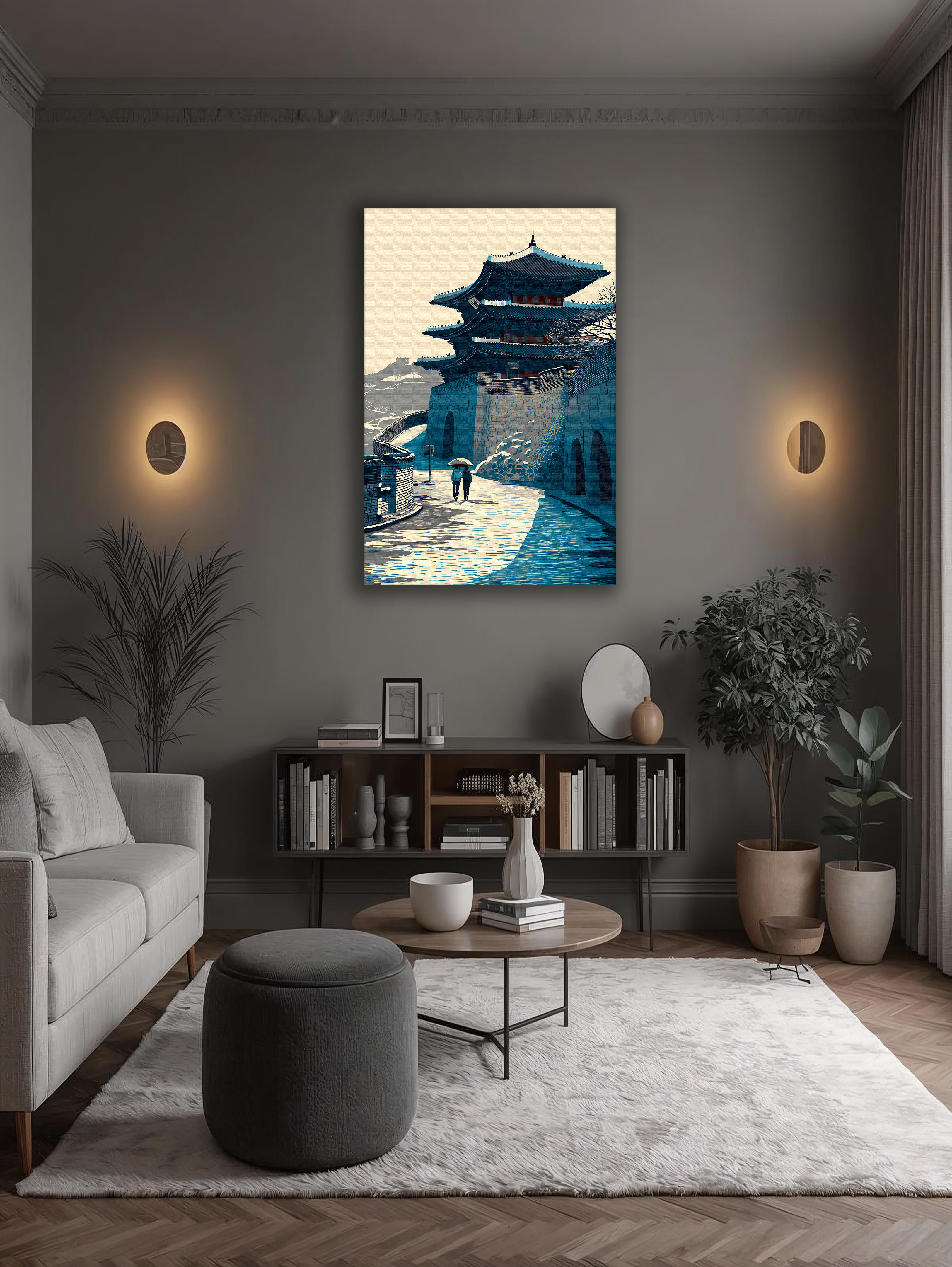 Korean Fortress Gate of Suwon Canvas Art