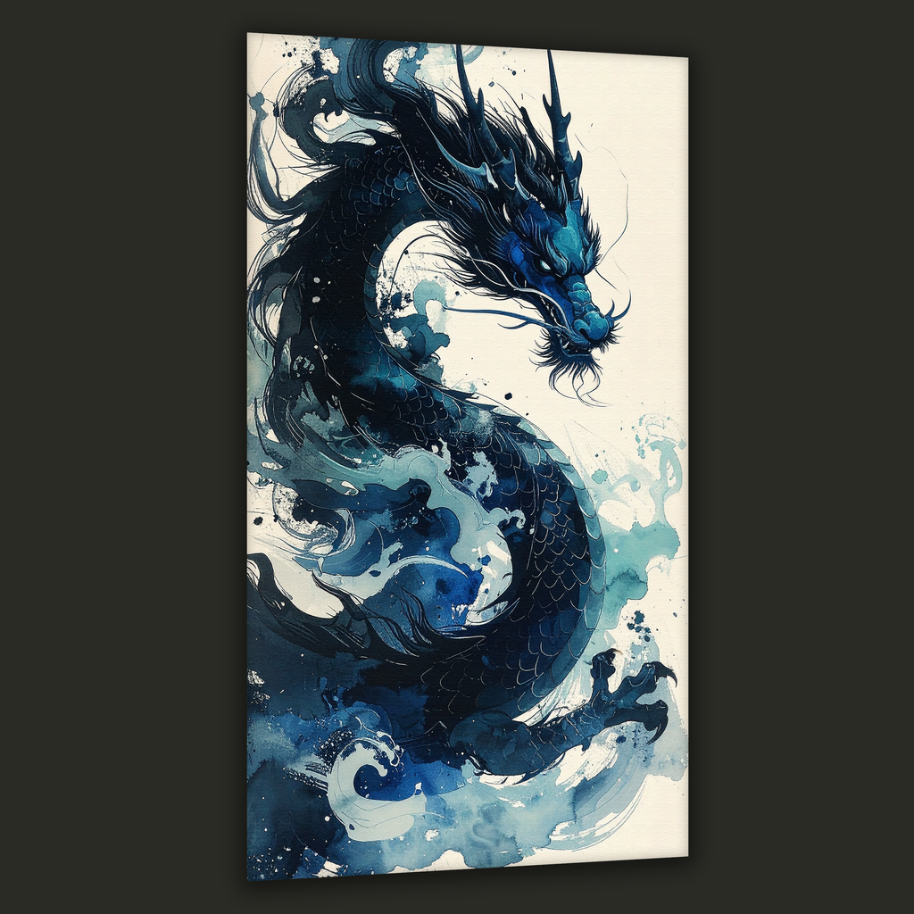 Azure Dragon of the Eastern Sea (Portrait Canvas Edition)