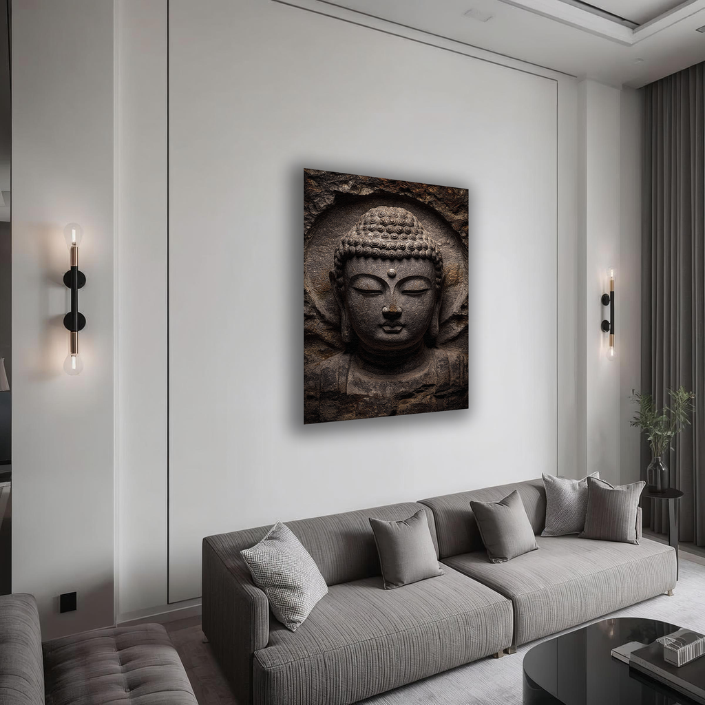 Korean Stone Buddha of Gyeongju Canvas Art