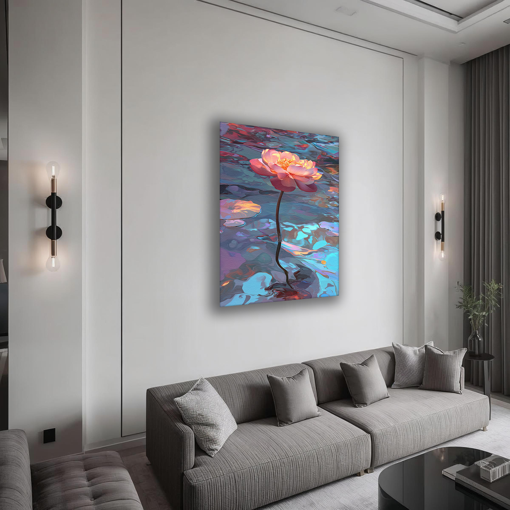 Korean Lotus of Tranquility Canvas Art