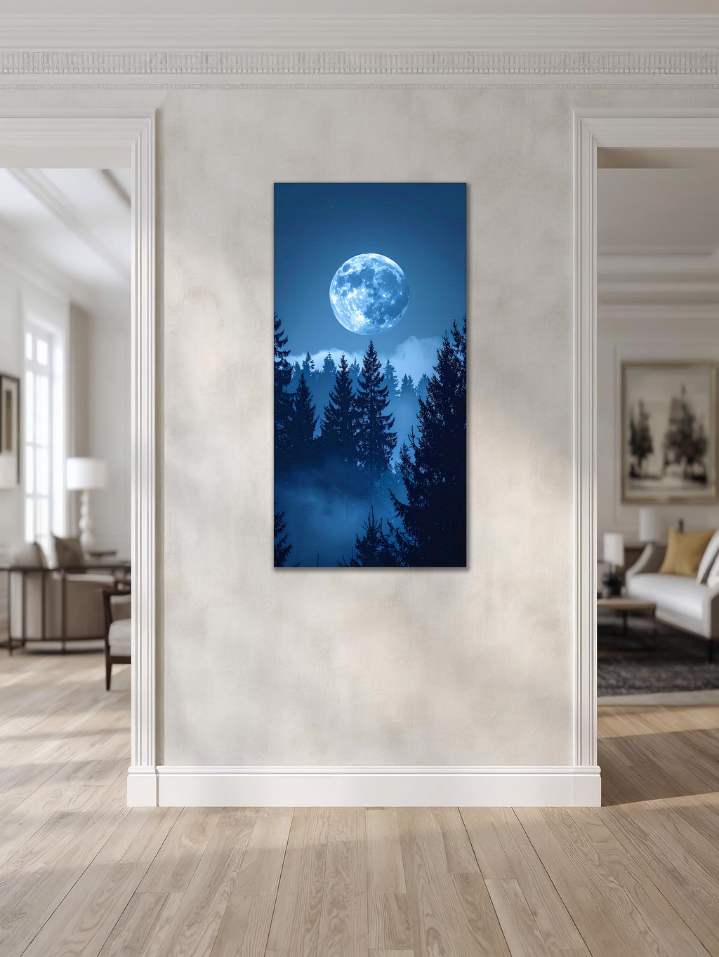 Echo of the Moonlit Forest (Portrait Canvas Edition)