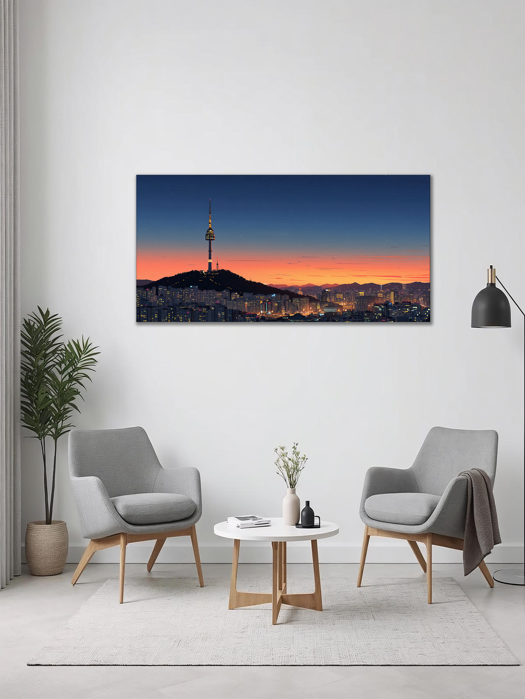 Sunset Over Namsan (Landscape Canvas Edition)