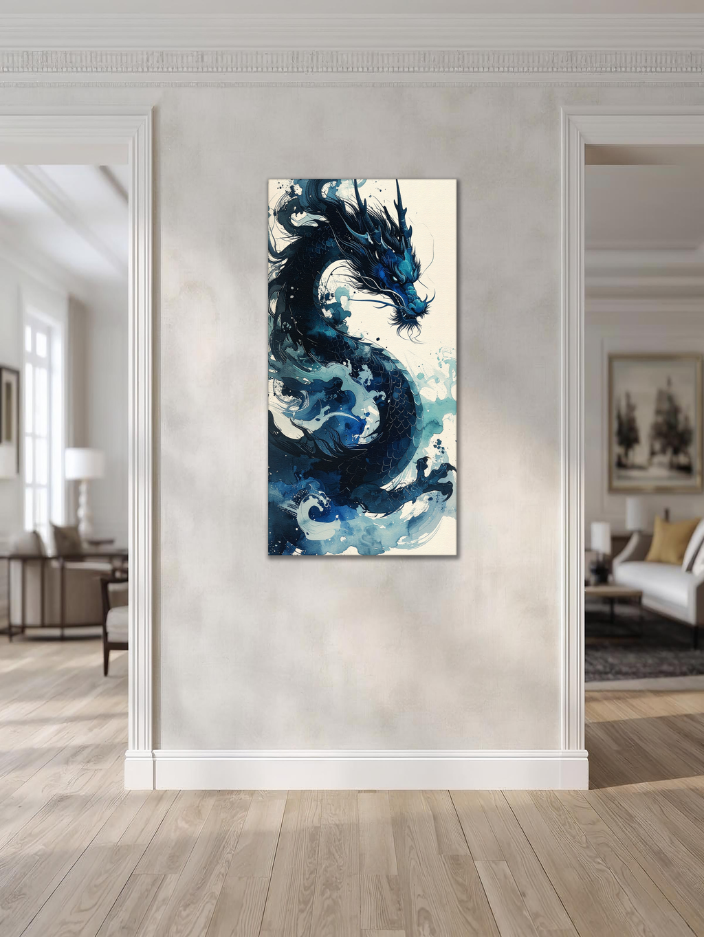 Azure Dragon of the Eastern Sea (Portrait Canvas Edition)