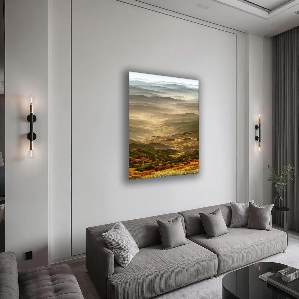 Korean Autumn Valley Canvas Art