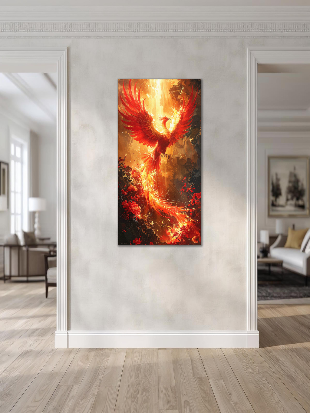 Flame of the Phoenix Rebirth (Portrait Canvas Edition)