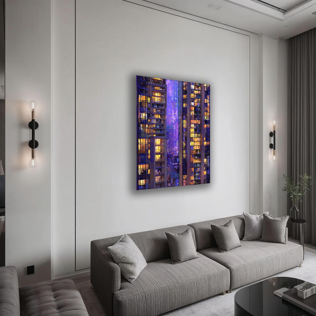 Korean City Lights Canvas Art