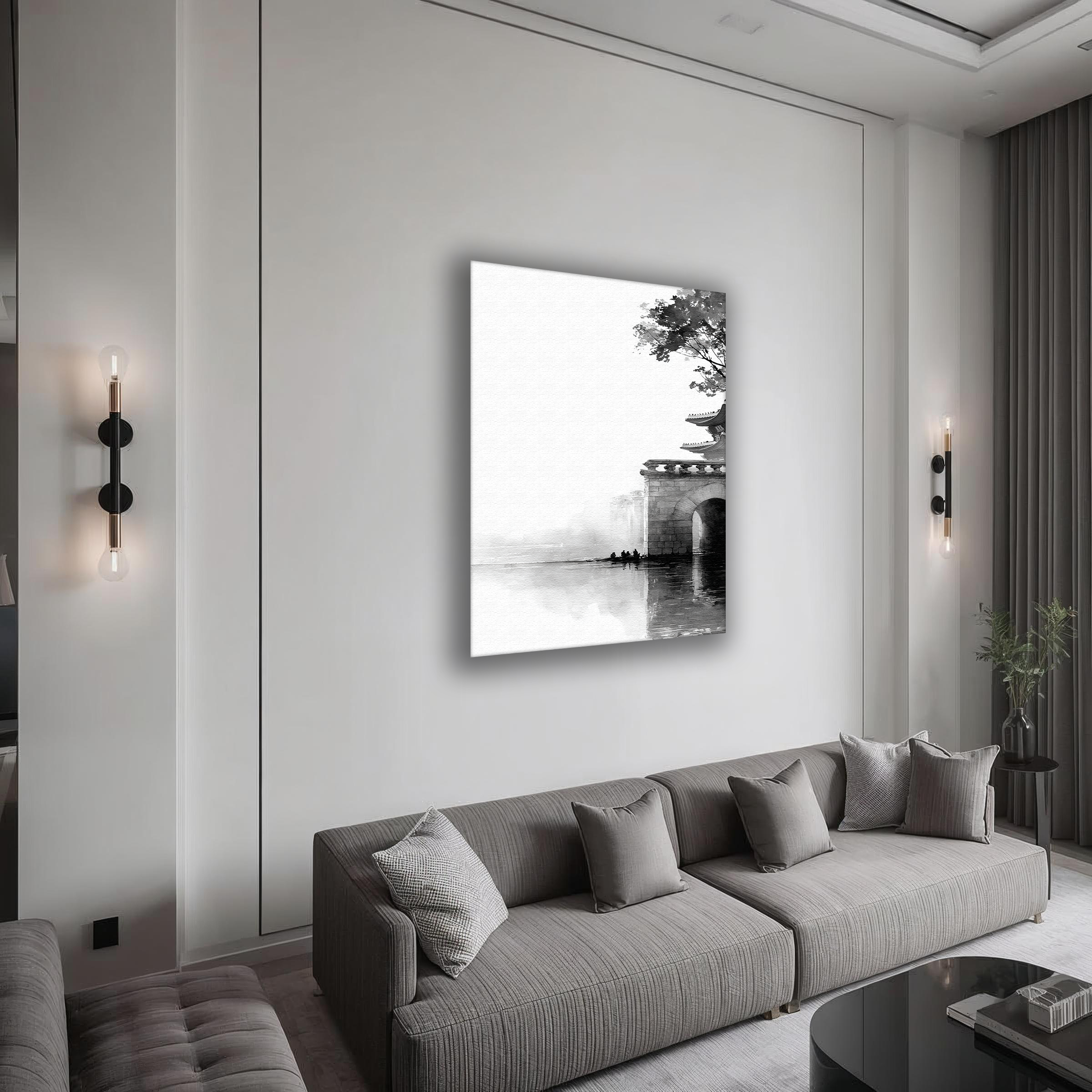 Korean Heritage Gate of Reflection Canvas Art