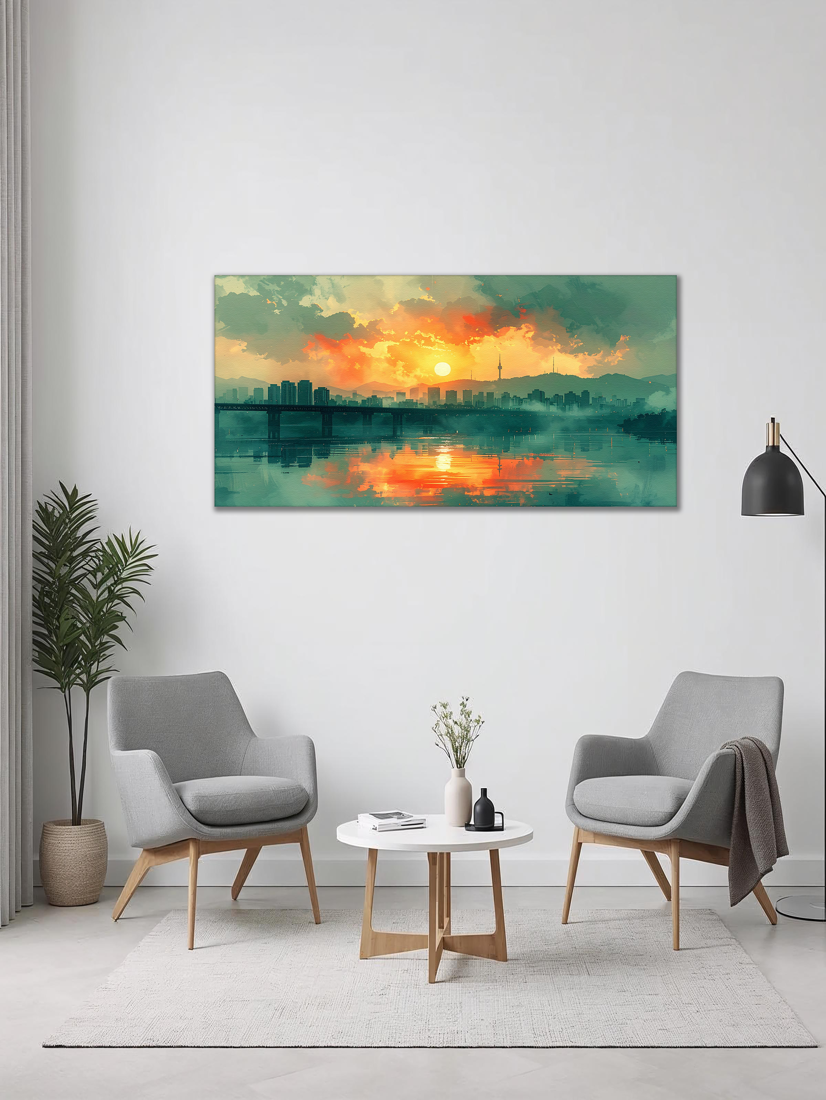 Seoul at Dusk (Landscape Canvas Edition)