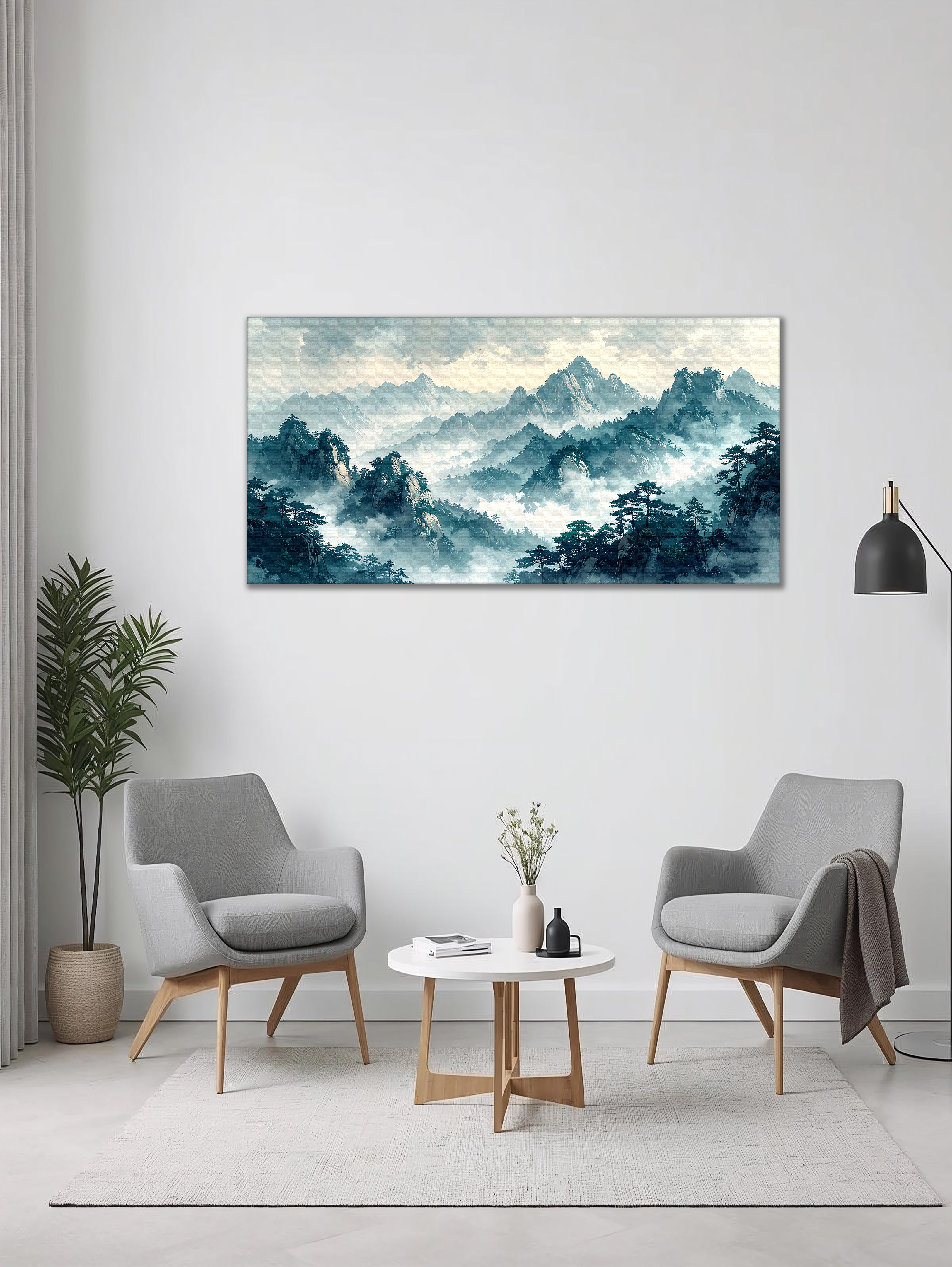 Misty Mountains of Korea (Landscape Canvas Edition)