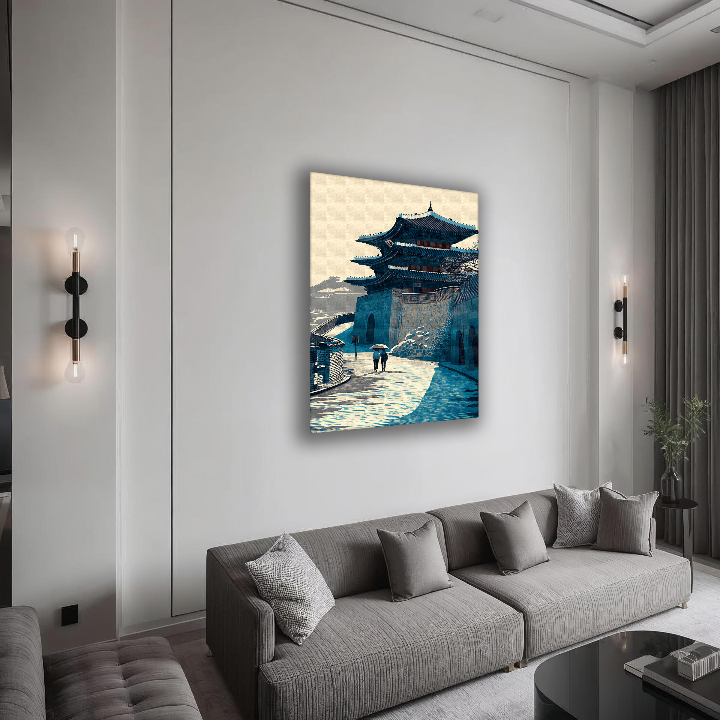 Korean Fortress Gate of Suwon Canvas Art