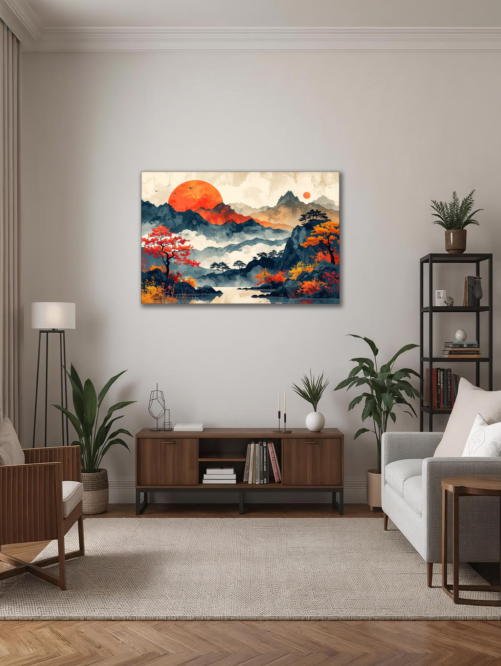 Eternal Dawn over Korean Peaks – Korean Mountain Landscape Canvas Art