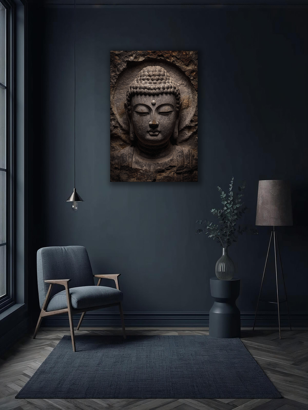 Korean Stone Buddha of Gyeongju Canvas Art