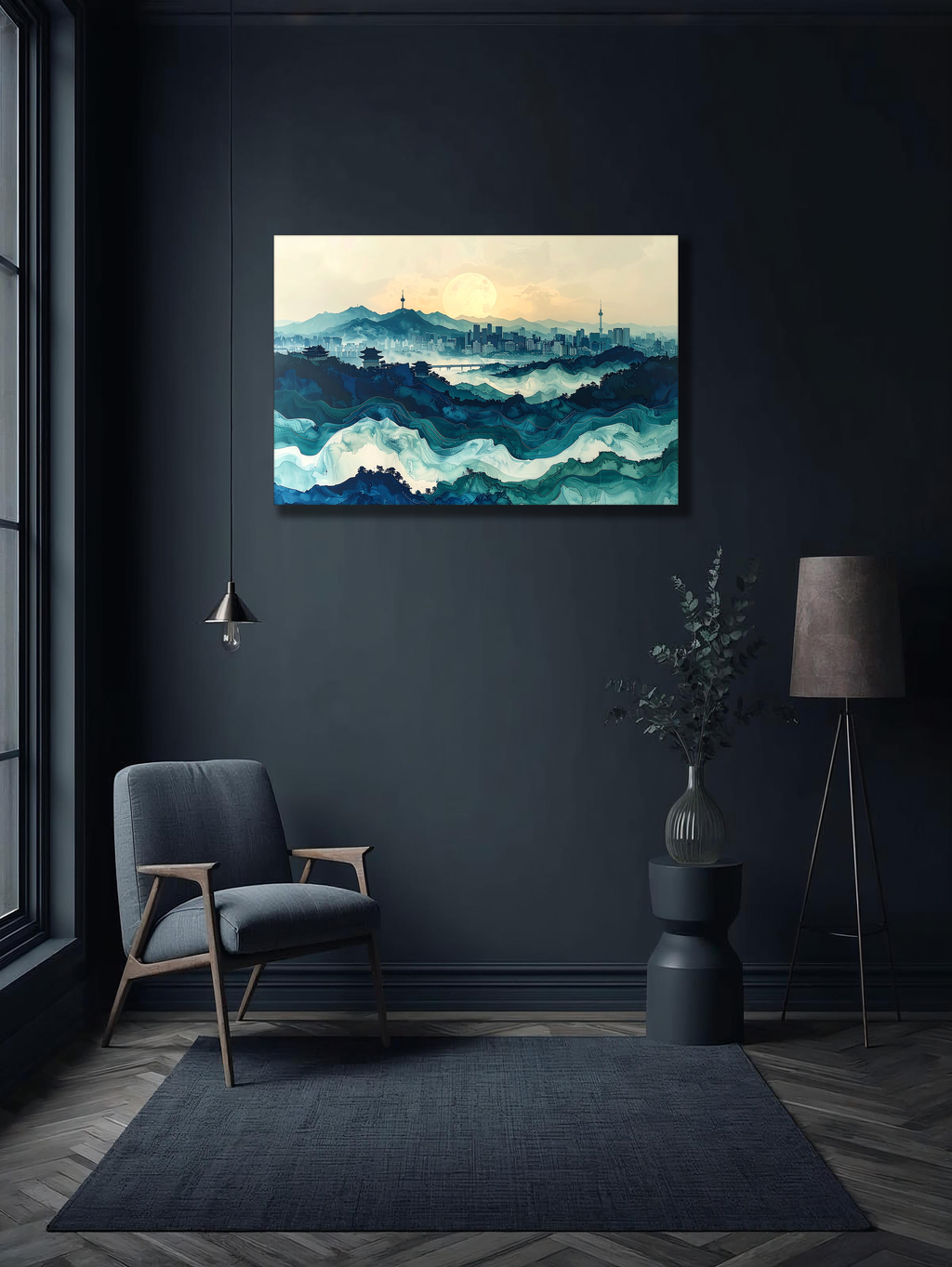 Waves of Seoul – Modern Korean Landscape Canvas Art