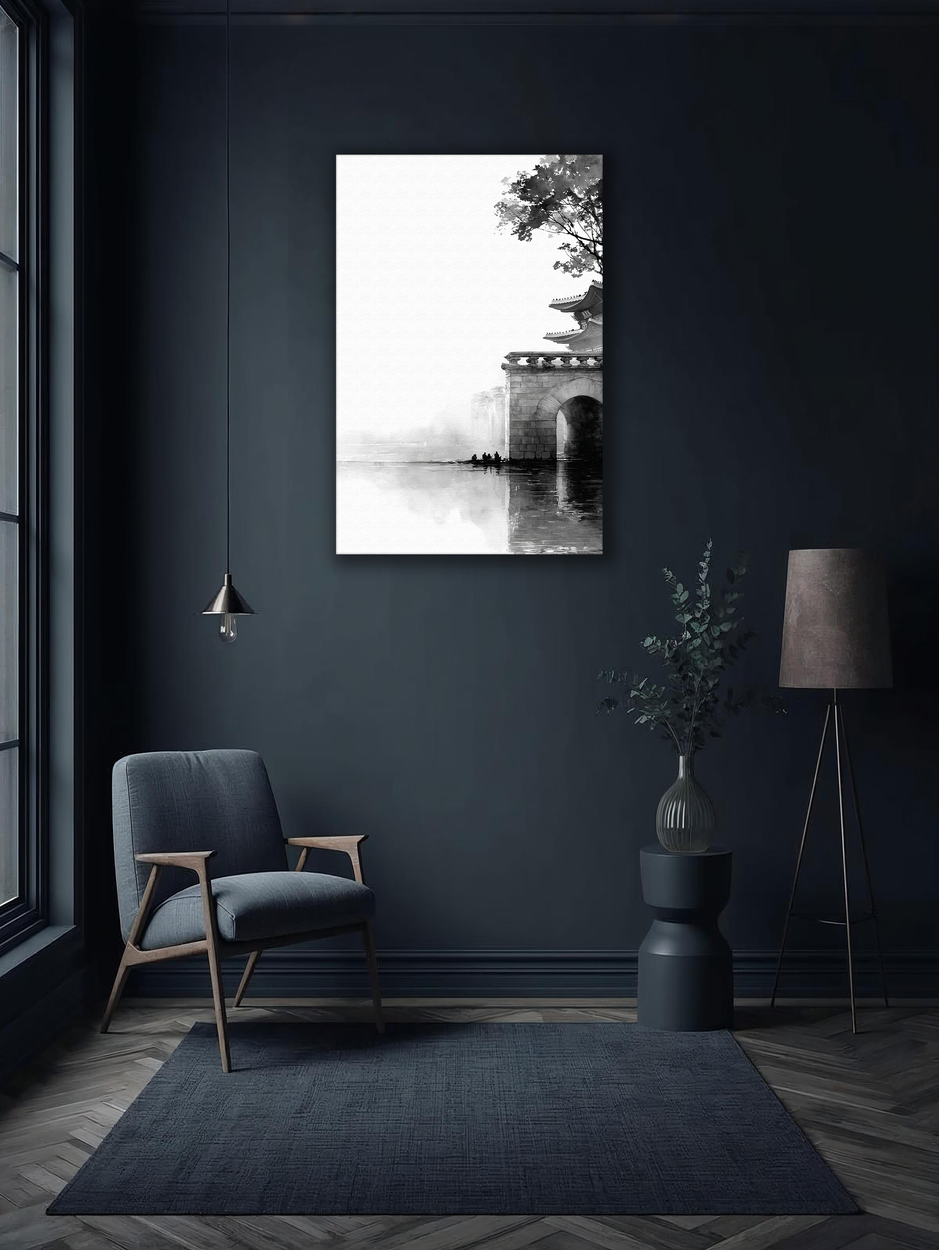 Korean Heritage Gate of Reflection Canvas Art