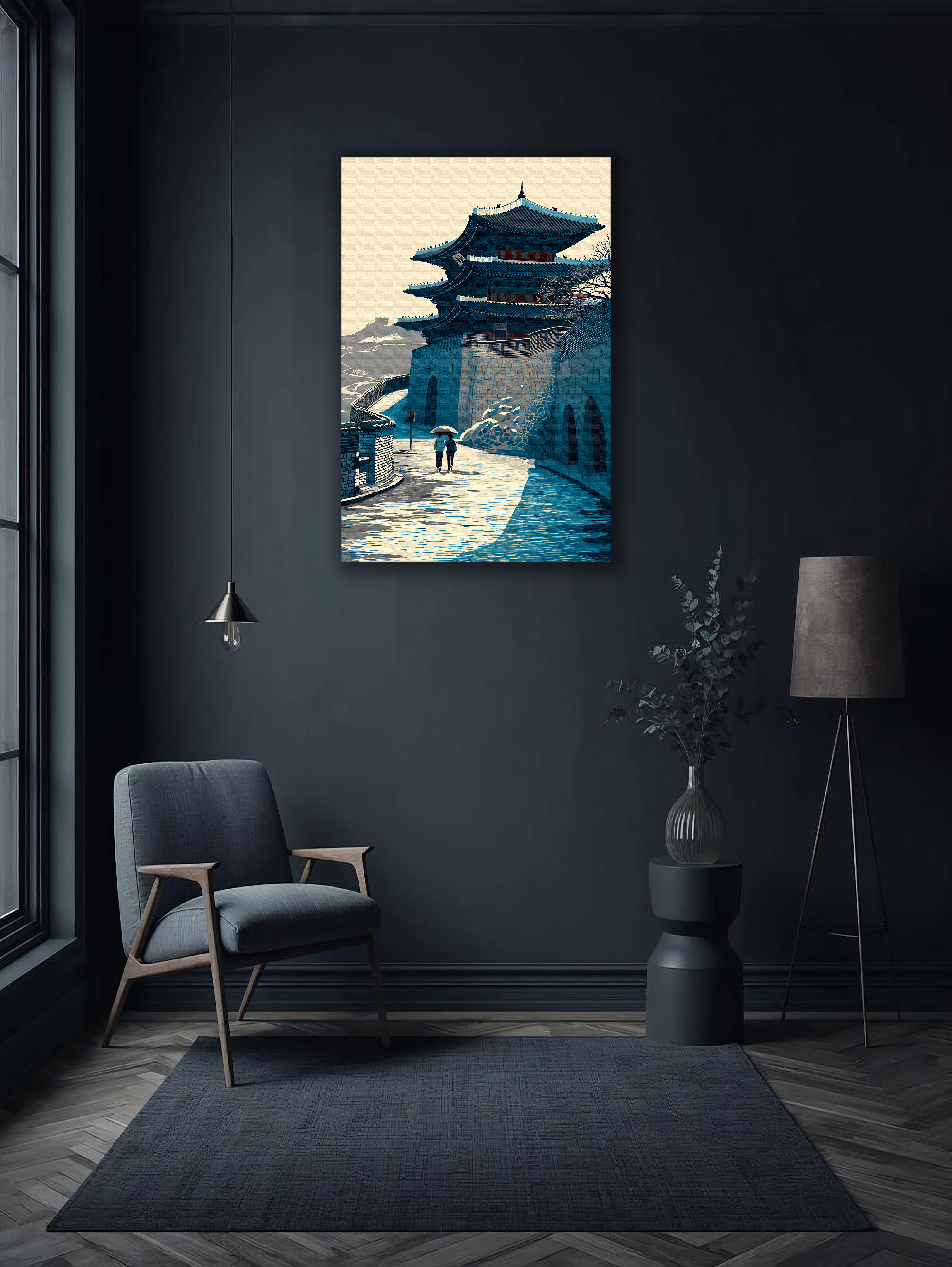 Korean Fortress Gate of Suwon Canvas Art