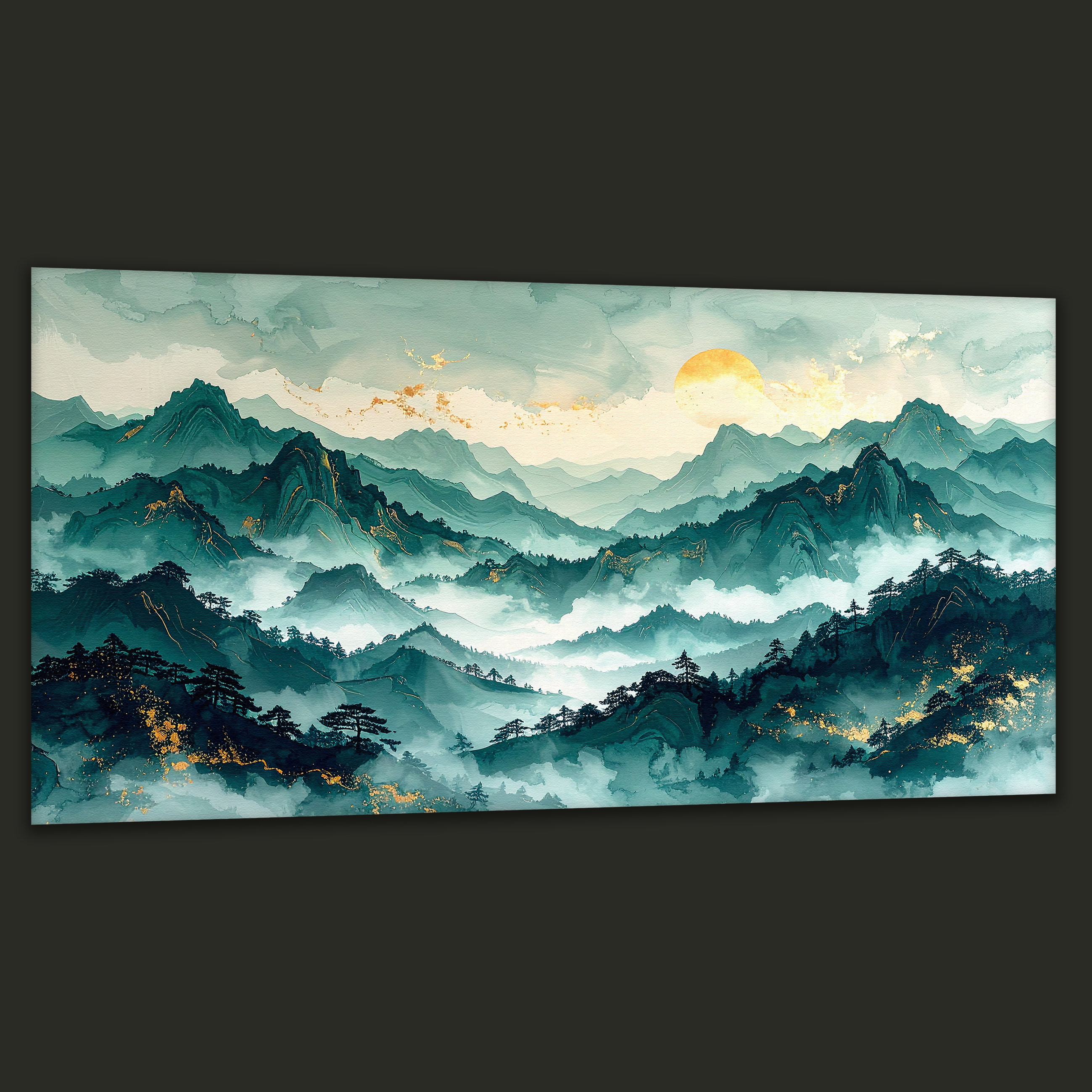 Whispers of the Emerald Peaks (Landscape Canvas Edition)